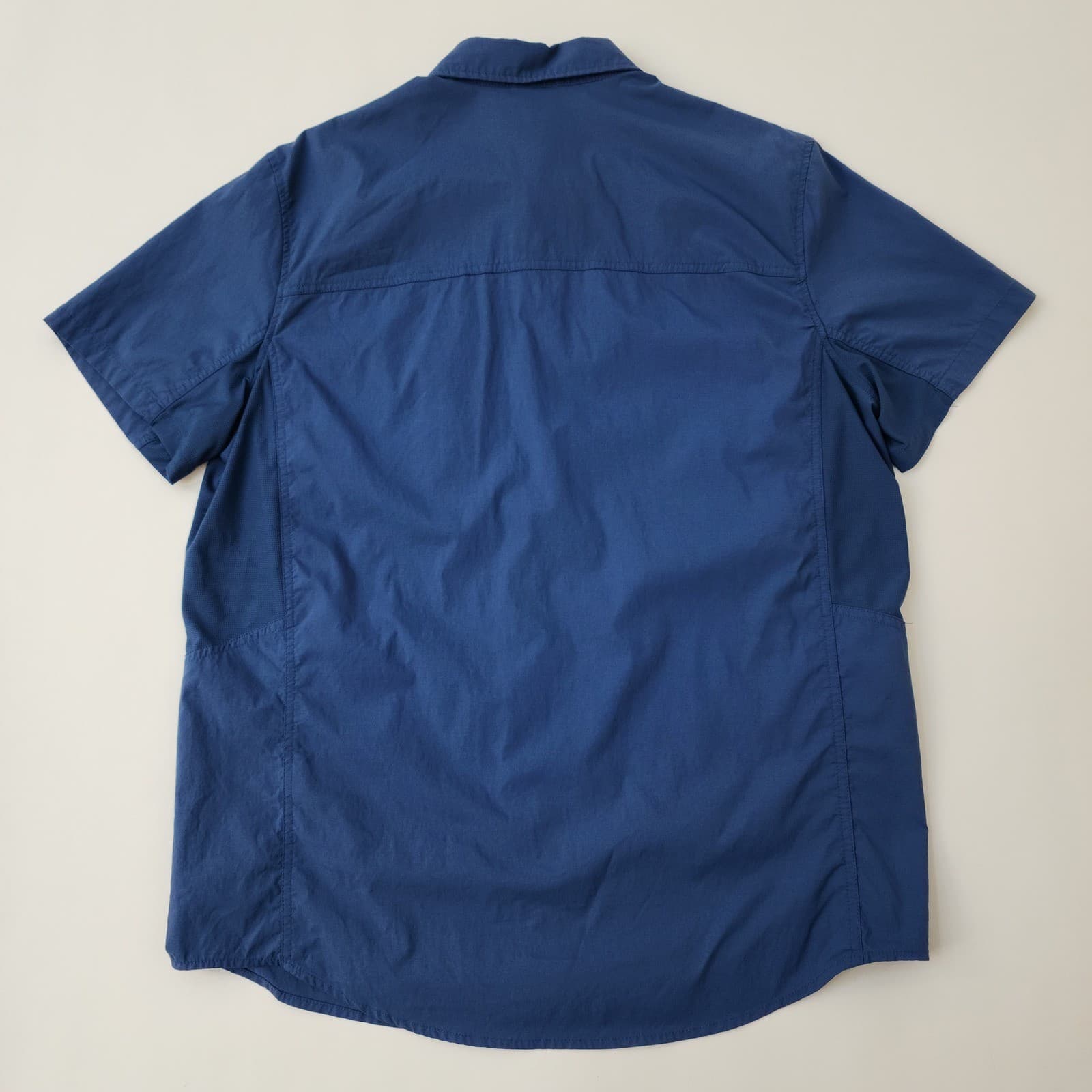 Free Country Mens Blue Short Sleeve Button Down Performance Shirt Large - Thumbnail 2