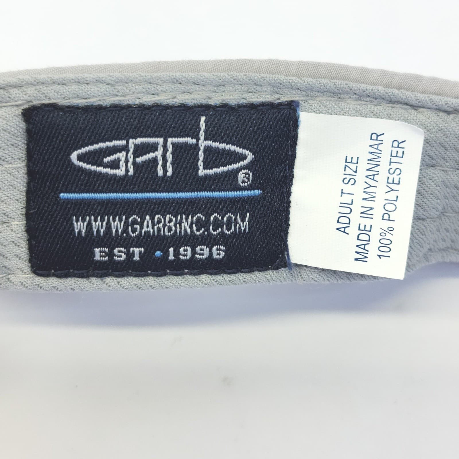 Garb PGA Junior League Golf Visor Adult Gray Adjustable Strap Hat NWT - Thumbnail 5