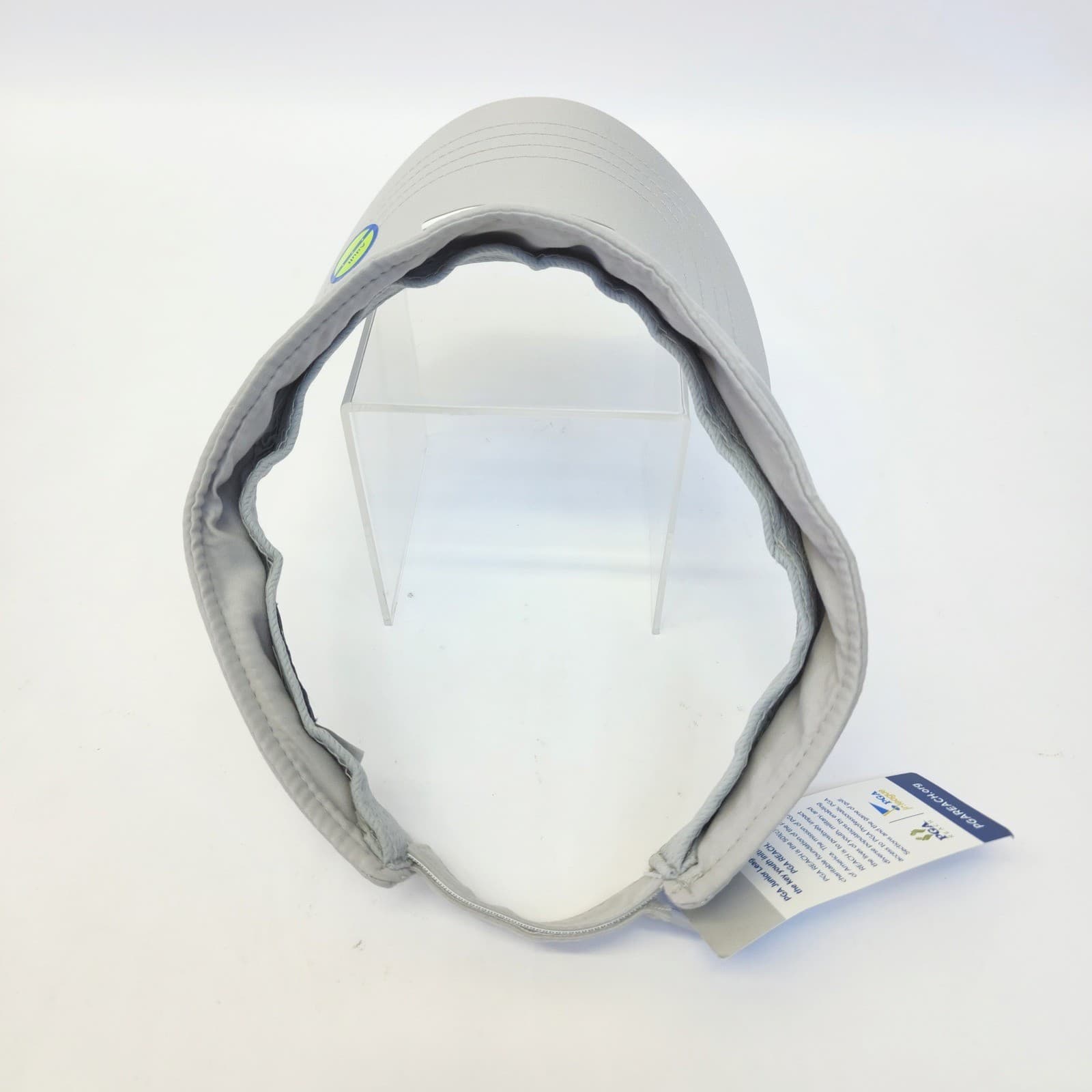Garb PGA Junior League Golf Visor Adult Gray Adjustable Strap Hat NWT - Thumbnail 3