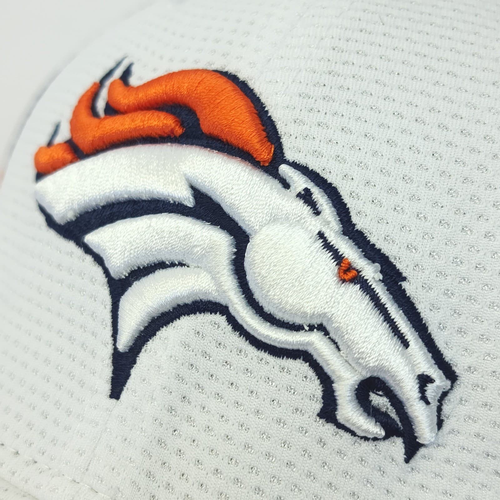New Era Denver Broncos NFL 39THIRTY Stretch Fit Hat Orange White Small Medium - Thumbnail 9