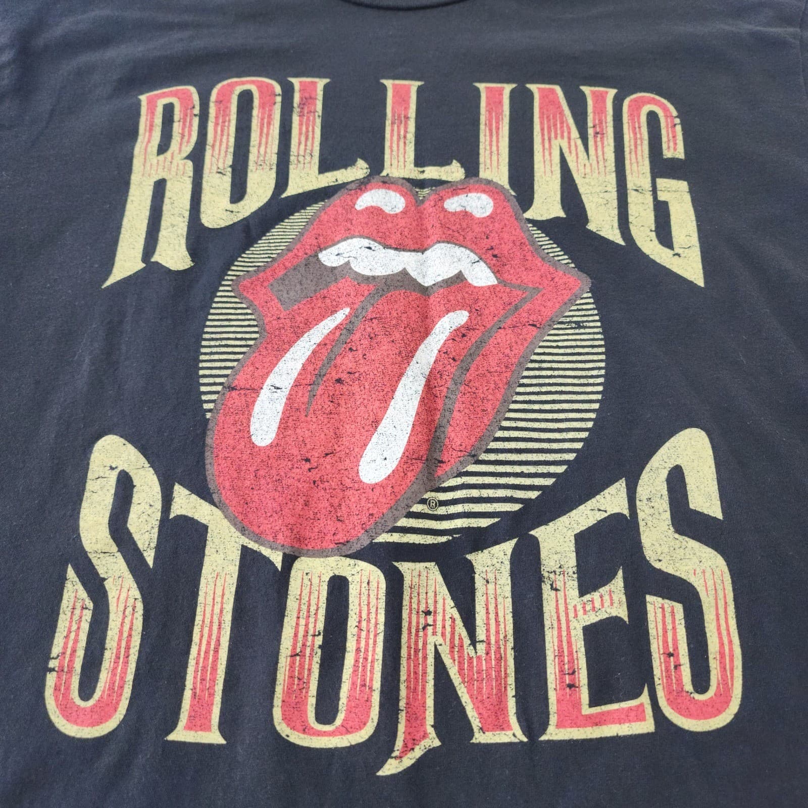 The Rolling Stones Graphic T-Shirt Mens Large Black Tongue Logo Rock Band Tee - Thumbnail 3