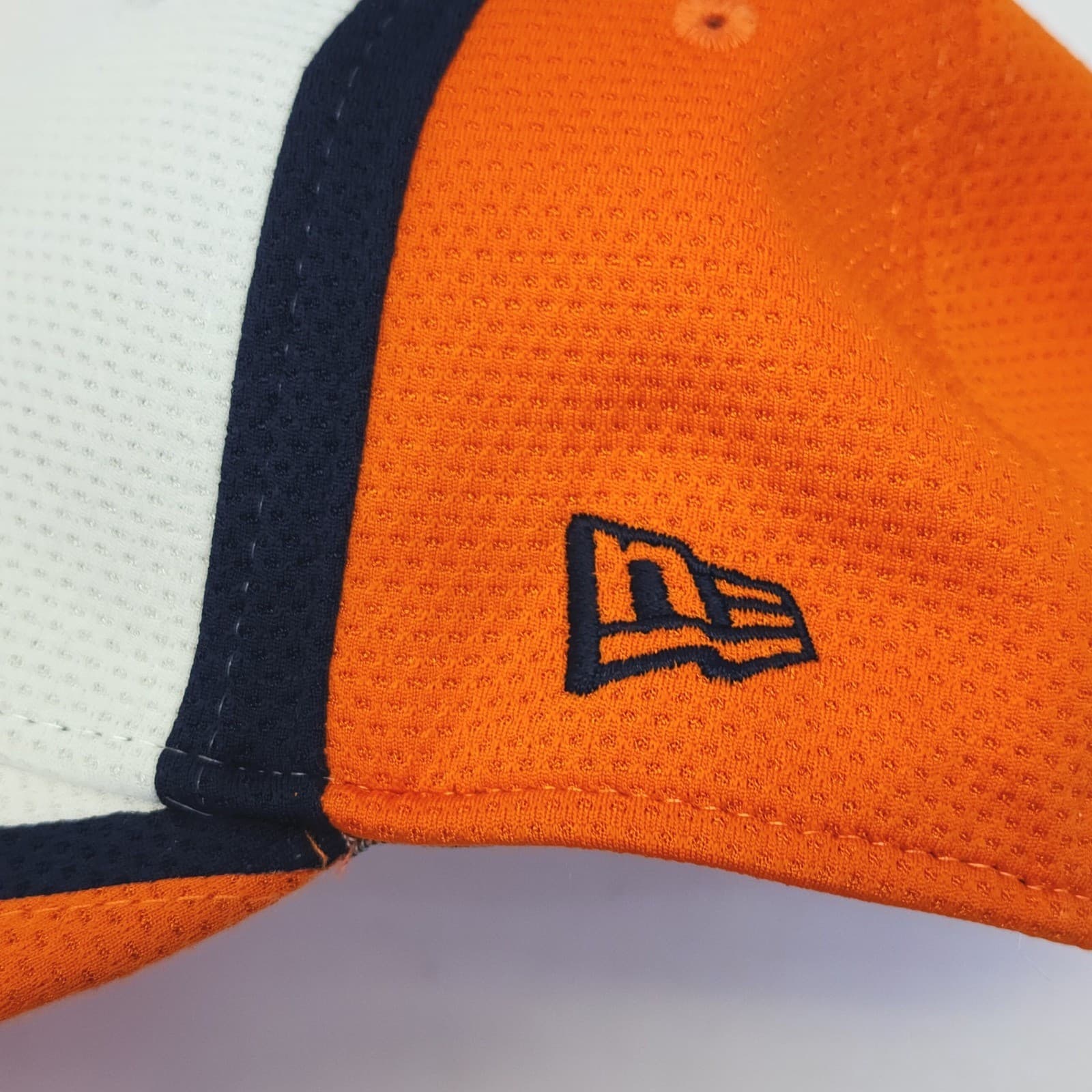 New Era Denver Broncos NFL 39THIRTY Stretch Fit Hat Orange White Small Medium - Thumbnail 8