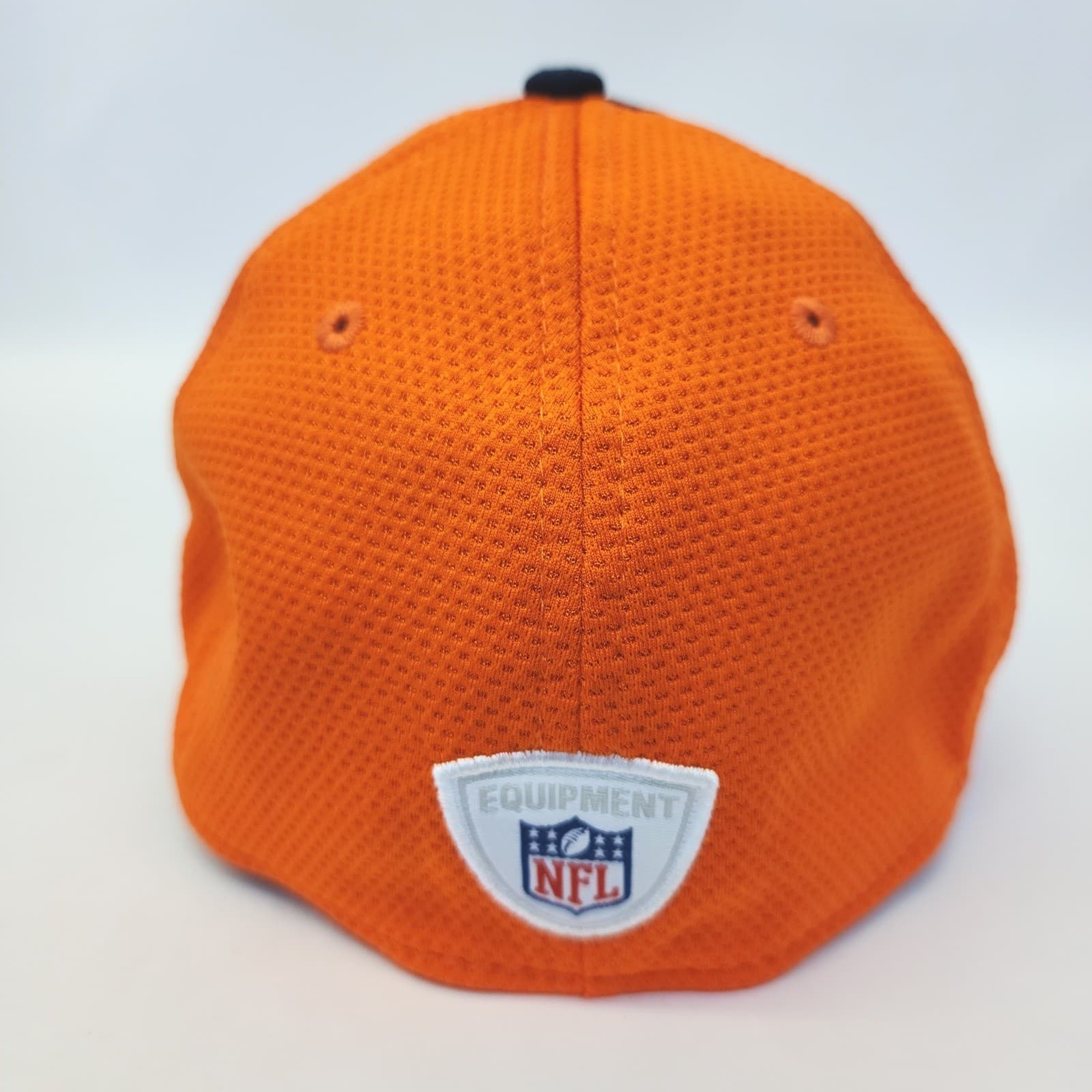 New Era Denver Broncos NFL 39THIRTY Stretch Fit Hat Orange White Small Medium - Thumbnail 3
