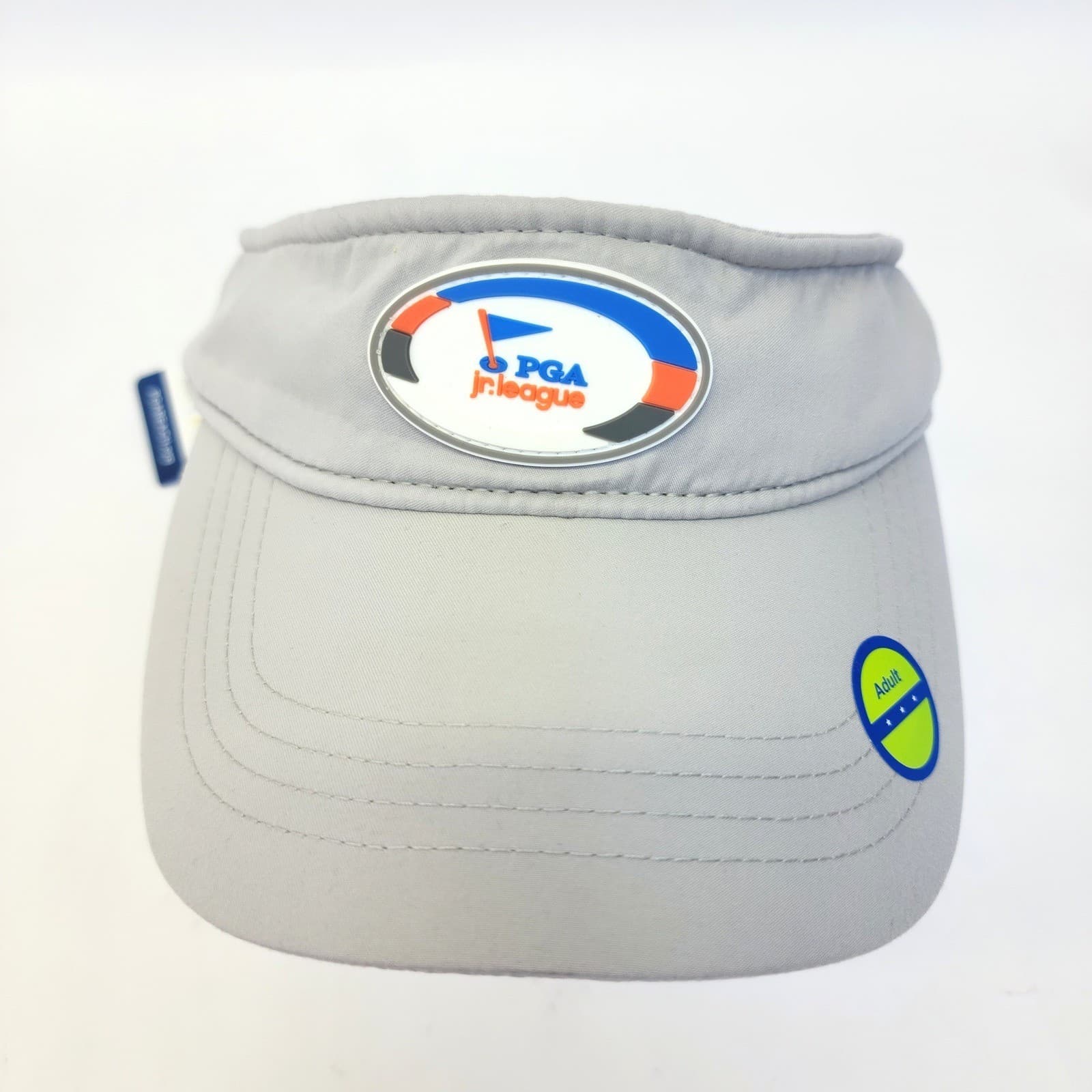 Garb PGA Junior League Golf Visor Adult Gray Adjustable Strap Hat NWT