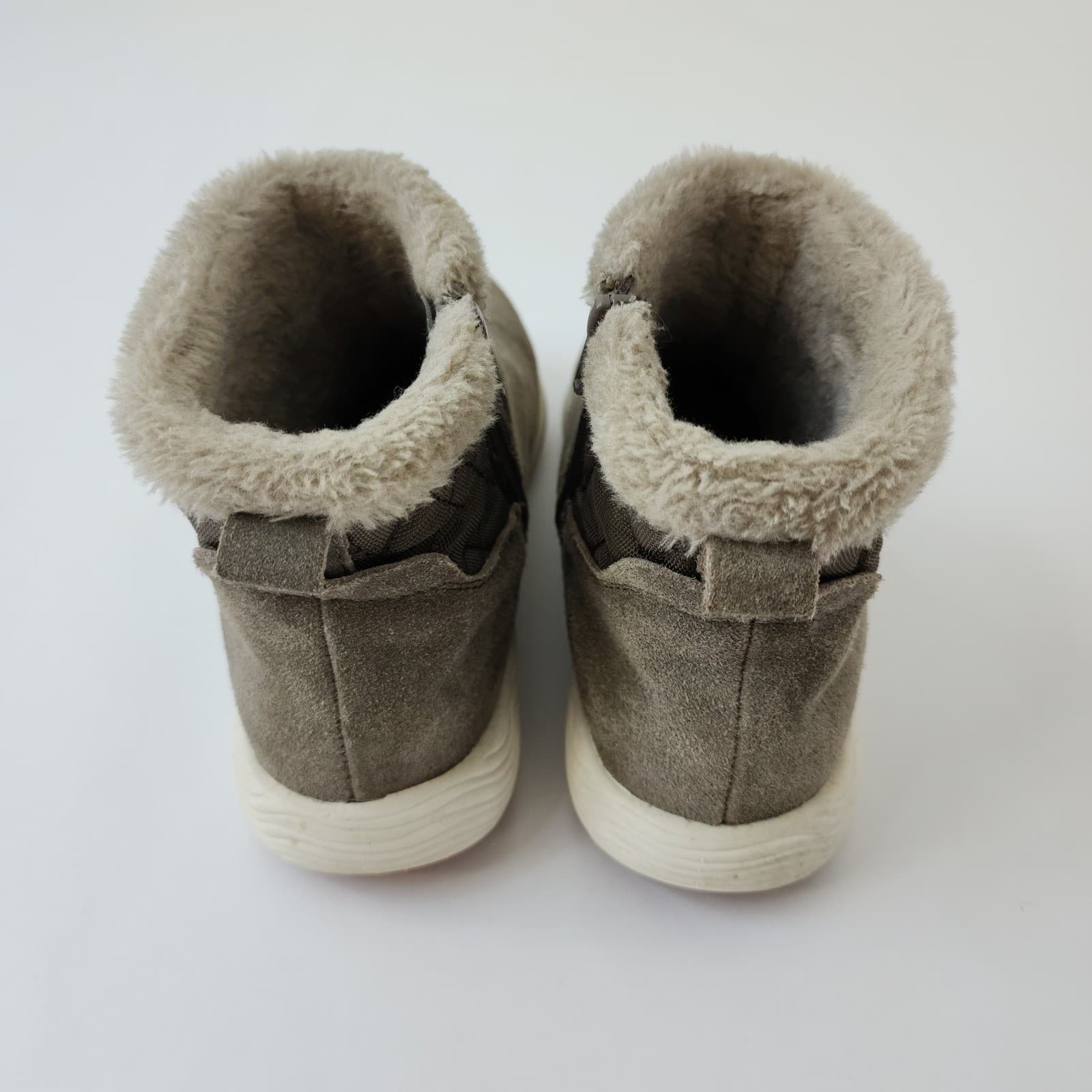 Baretraps Leni Womens 7.5 M Taupe Suede Faux Fur Trim Ankle Boots BTF17-10664 - Thumbnail 4