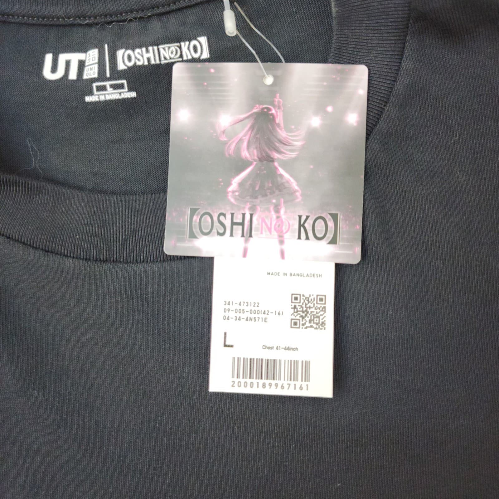 Uniqlo UT Oshi No Ko Anime Graphic T-Shirt Black Mens Large 473122 NEW - Thumbnail 7