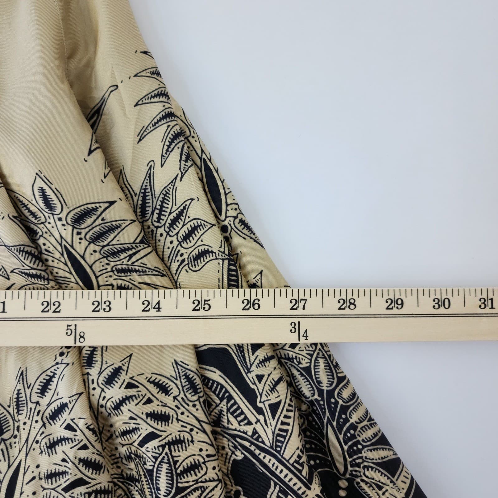 Jones New York Collection Gold Black Botanical Pleated A-Line Skirt Size 14 - Thumbnail 7