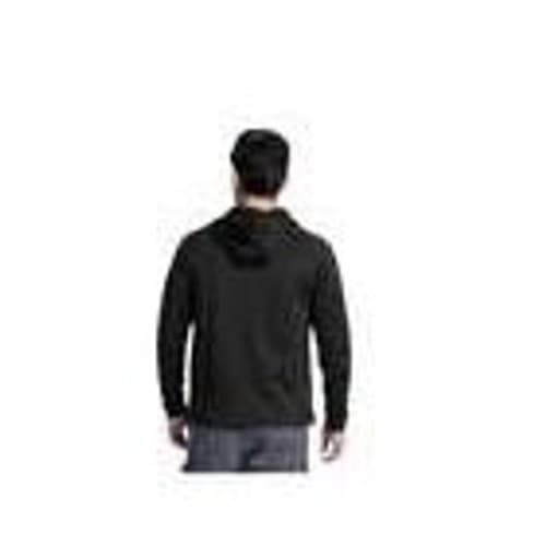 Wrangler Workwear Mens XL Sweater Fleece Mock Neck Hoodie Caviar Black Relaxed - Thumbnail 2