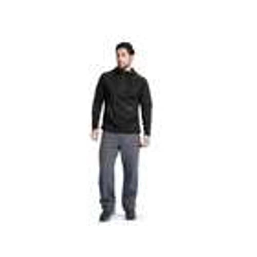 Wrangler Workwear Mens XL Sweater Fleece Mock Neck Hoodie Caviar Black WW65735 - Thumbnail 2
