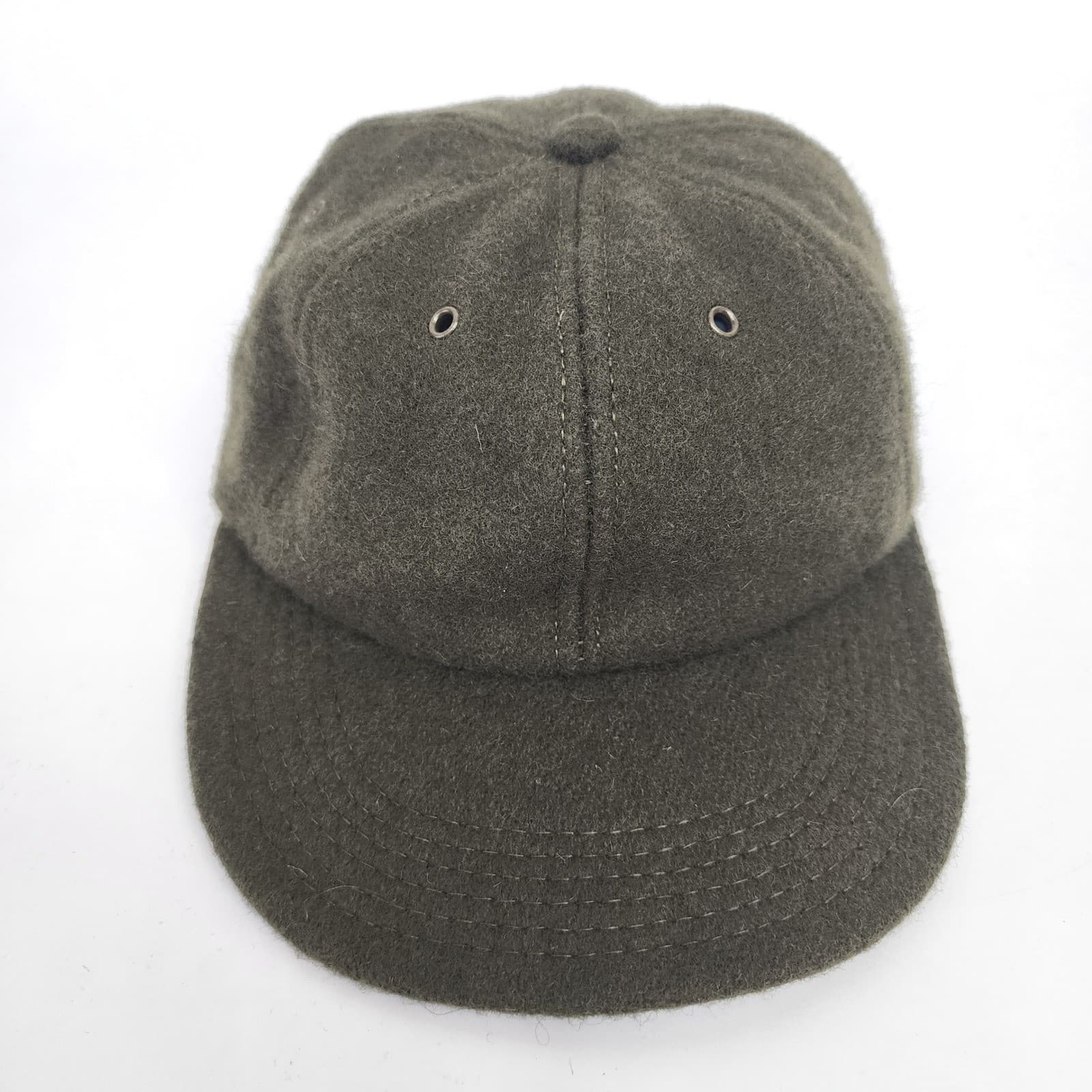 Vintage GAP Wool Blend Baseball Cap Hat Olive Green 90s USA Adjustable Strap