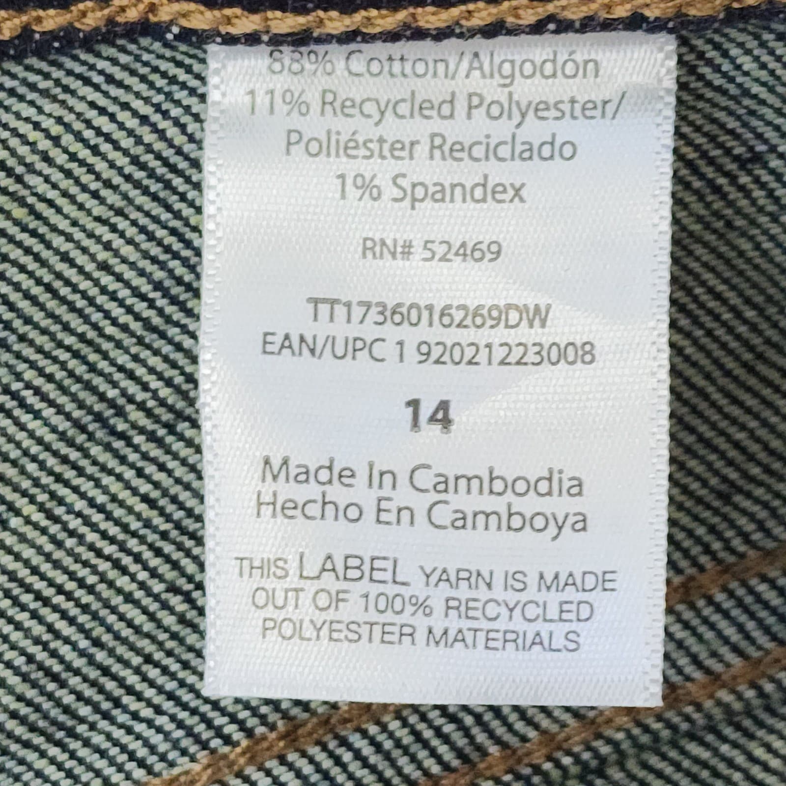 Time and Tru Womens Relaxed Fit Utility Trouser Jeans Rinse Wash Blue Size 14 - Thumbnail 6