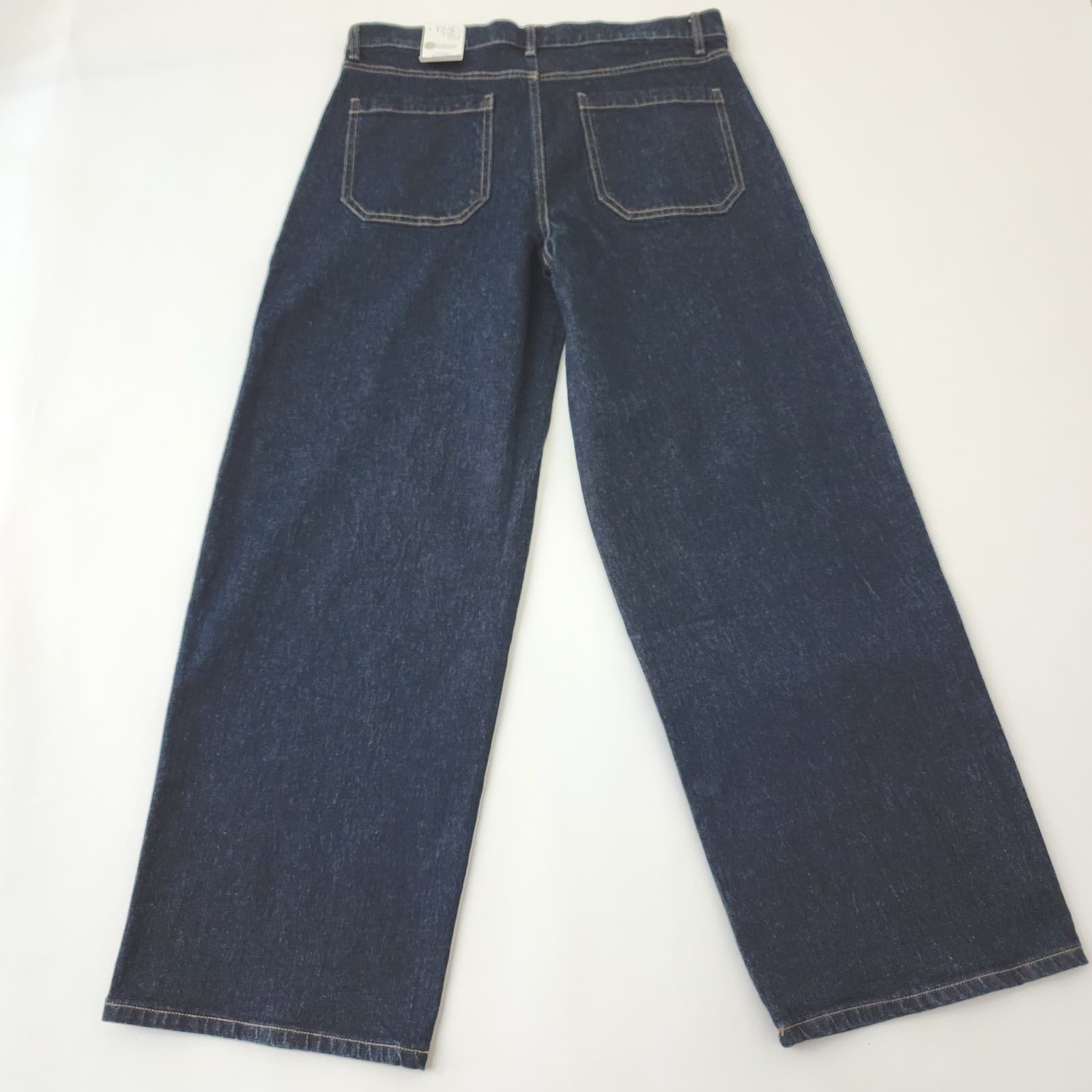 Time and Tru Womens Relaxed Fit Utility Trouser Jeans Rinse Wash Blue Size 14 - Thumbnail 2