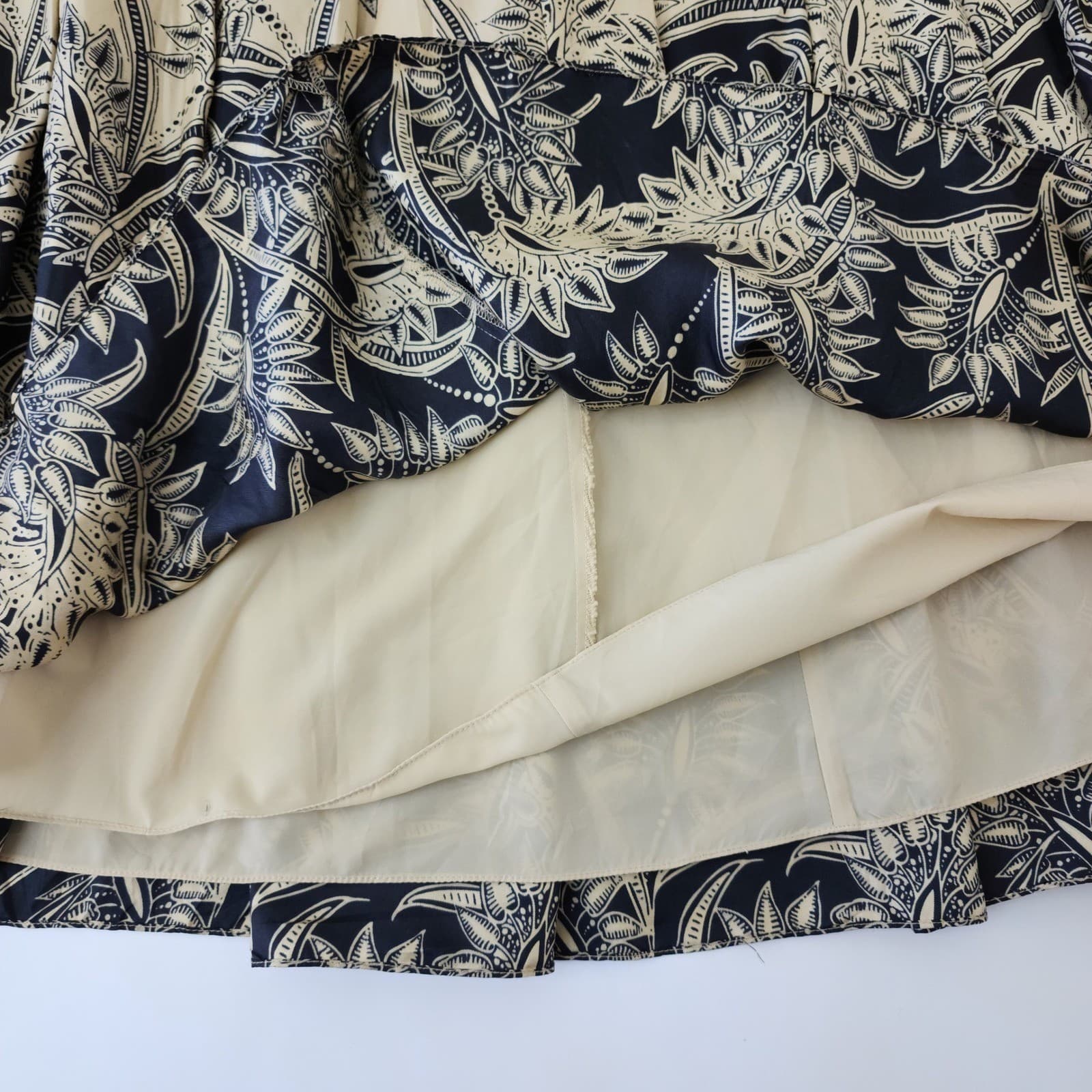 Jones New York Collection Gold Black Botanical Pleated A-Line Skirt Size 14 - Thumbnail 5