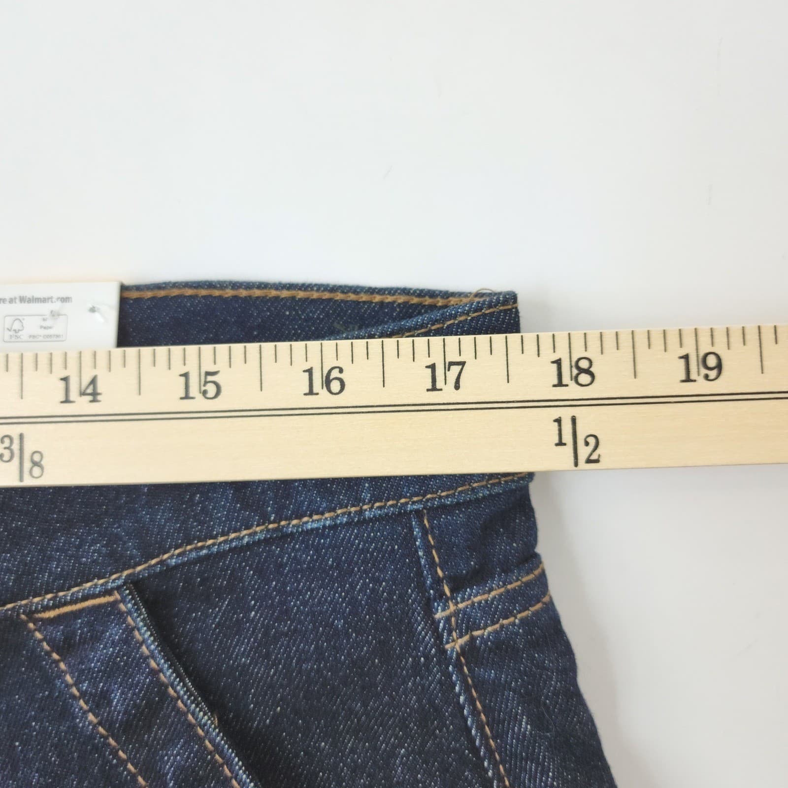 Time and Tru Womens Relaxed Fit Utility Trouser Jeans Rinse Wash Blue Size 14 - Thumbnail 3