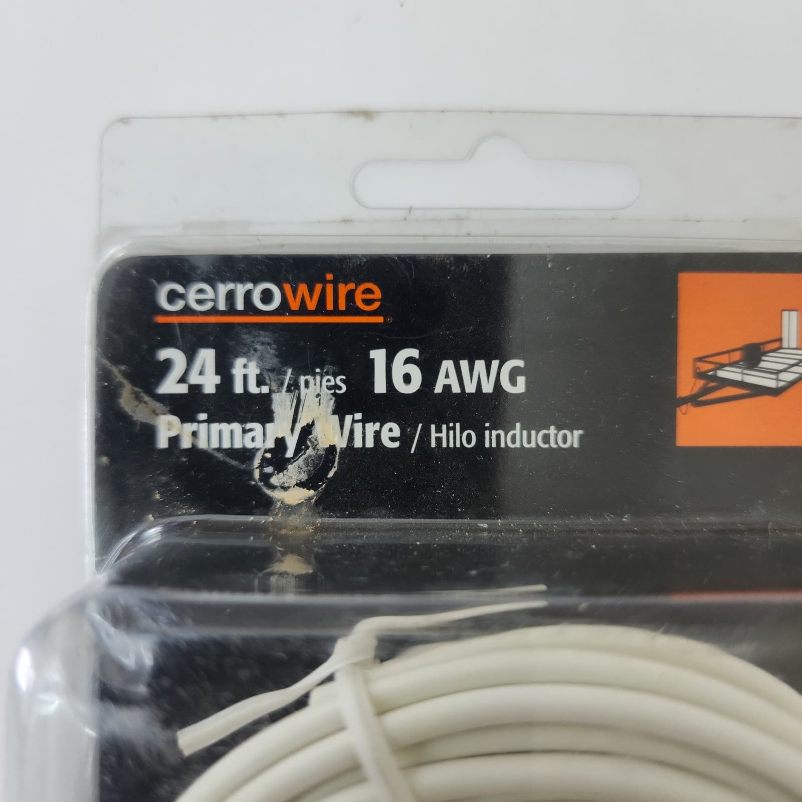 Cerrowire 207-1202R24 16 AWG White Primary Wire 24 ft Automotive Trailer - Thumbnail 2