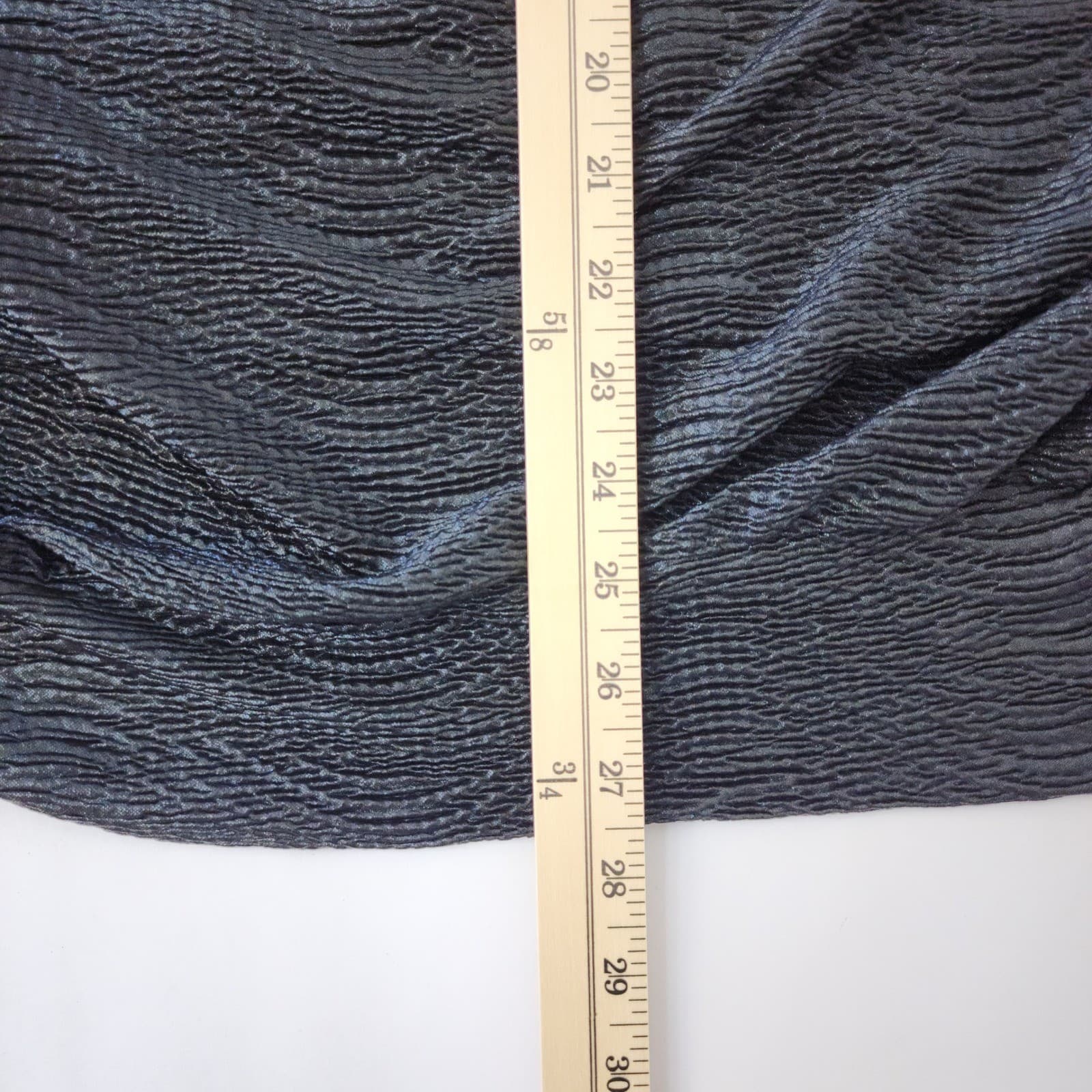 Worthington Woman Stretch 2X Navy Cowl Neck Metallic Textured Blouse TS 138 - Thumbnail 4