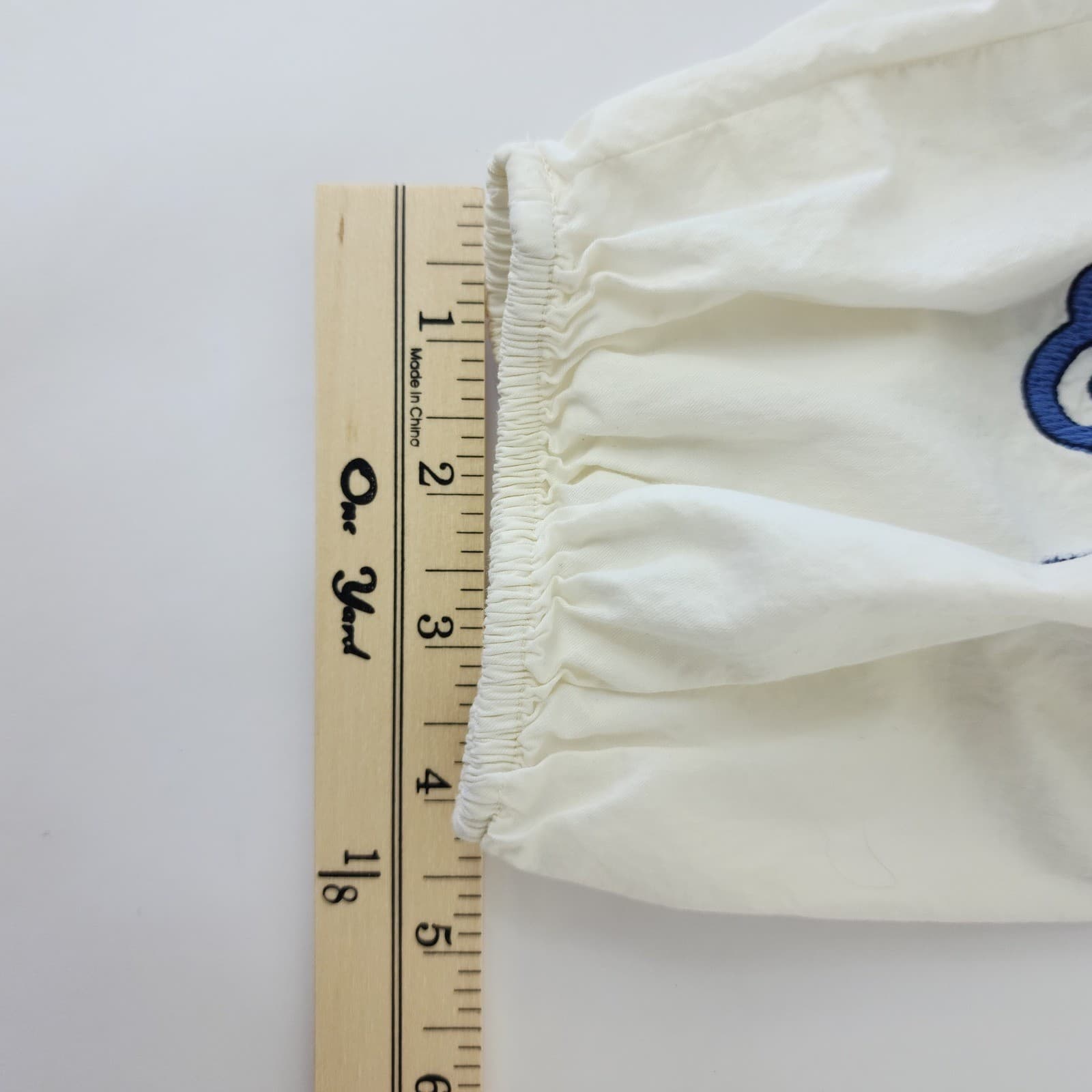 St John's Bay Womens XL Off White Blue Embroidered Peasant Blouse Square Neck - Thumbnail 10