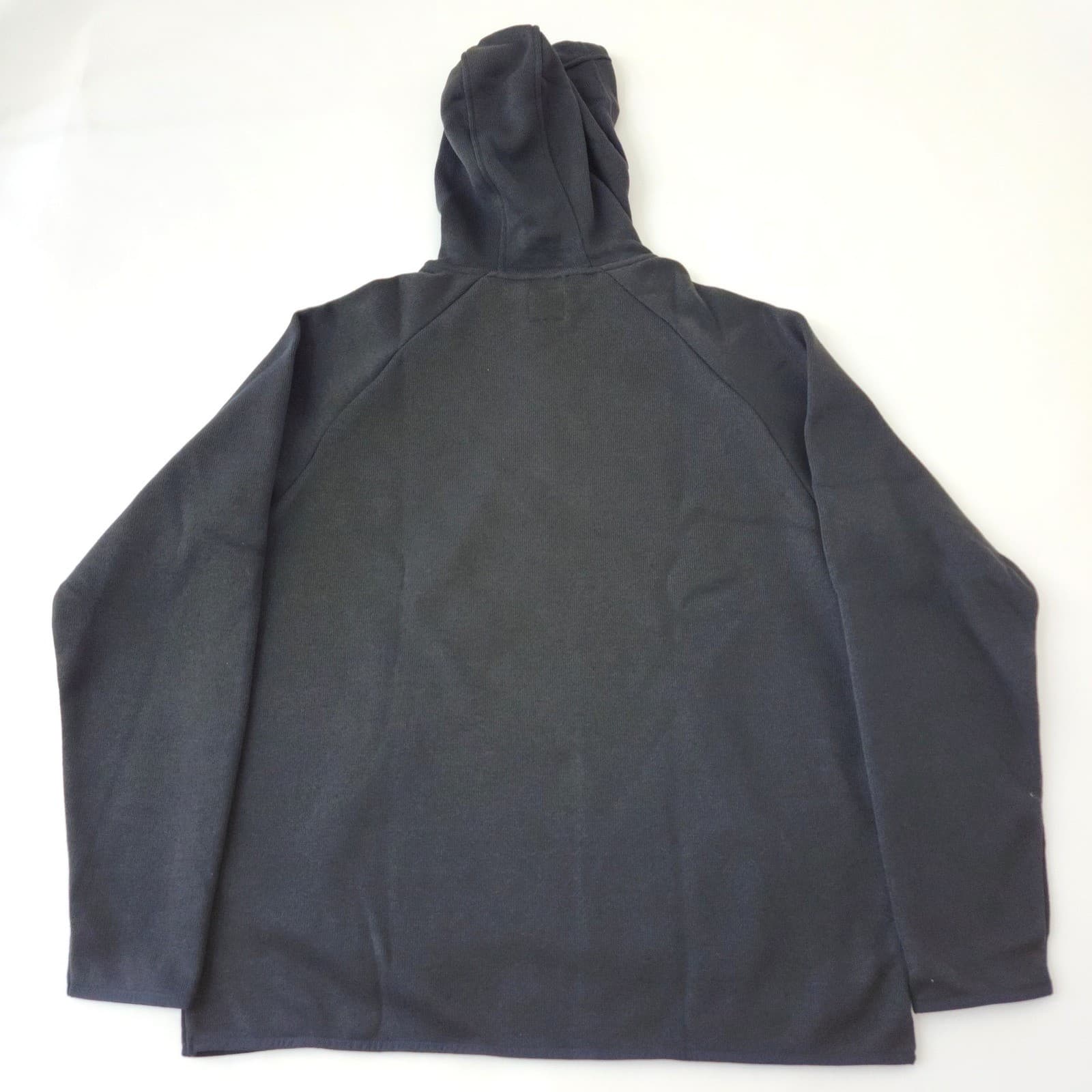 Wrangler Workwear Mens XL Sweater Fleece Mock Neck Hoodie Caviar Black Relaxed - Thumbnail 10