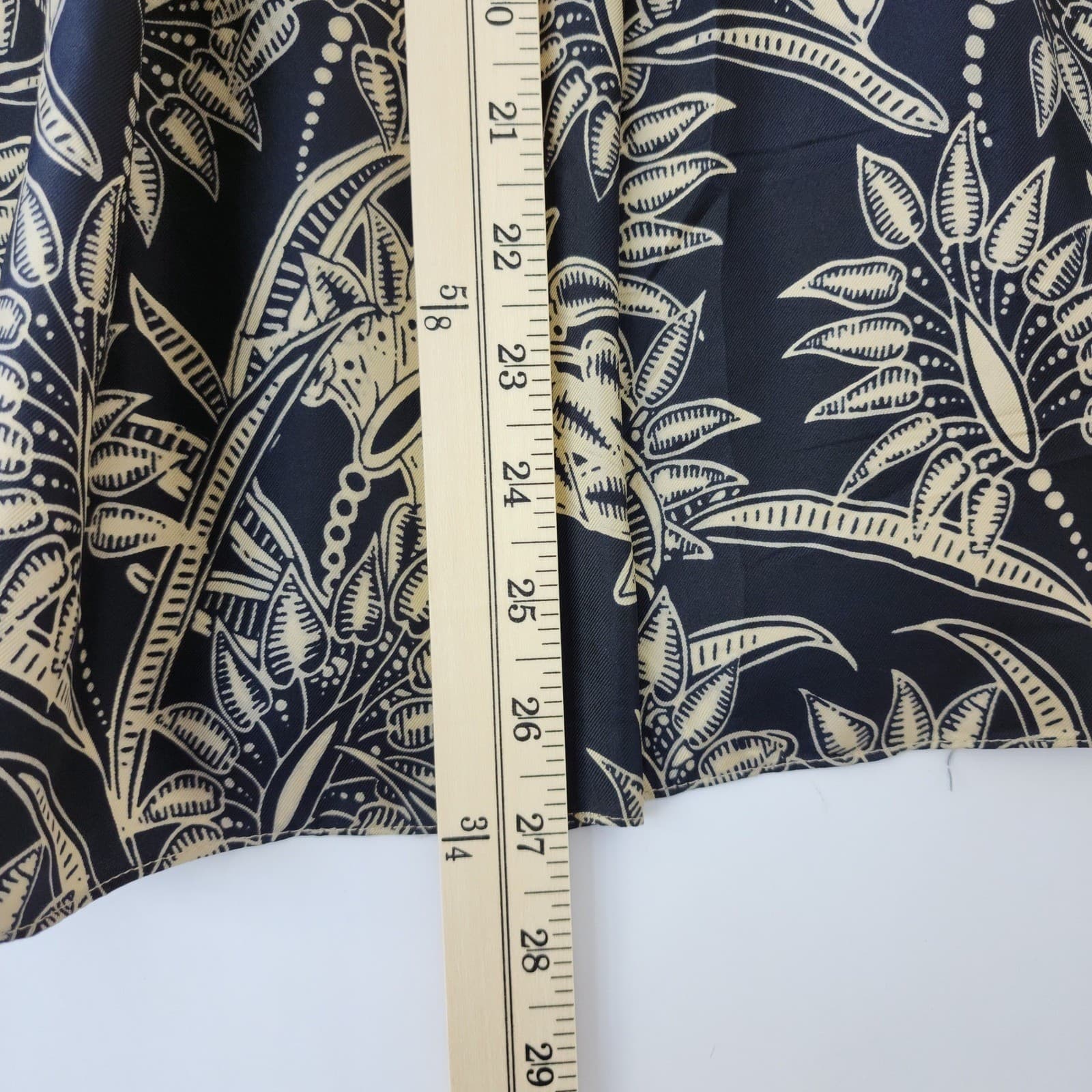 Jones New York Collection Gold Black Botanical Pleated A-Line Skirt Size 14 - Thumbnail 8
