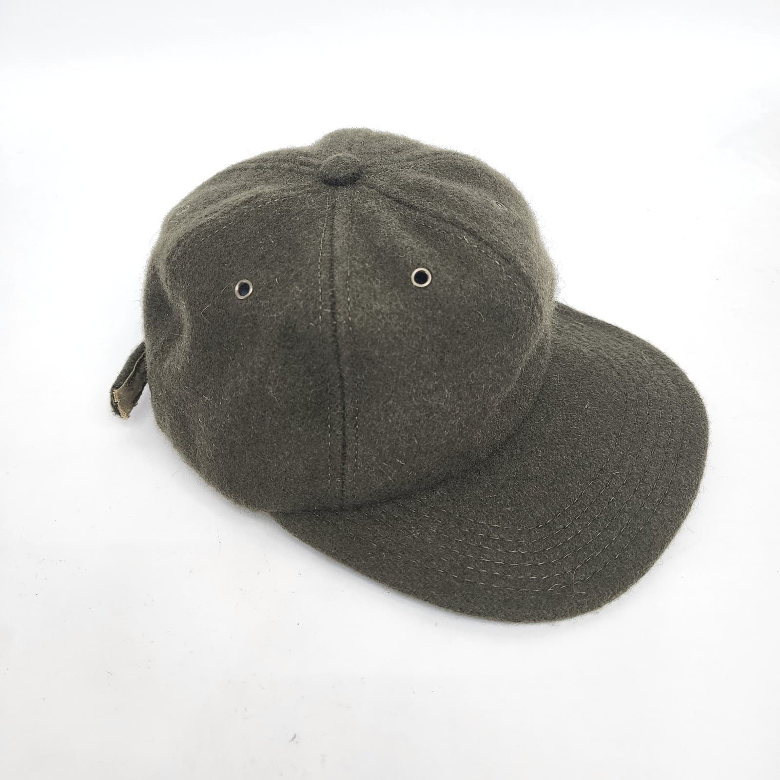 Vintage GAP Wool Blend Baseball Cap Hat Olive Green 90s USA Adjustable Strap - Thumbnail 2