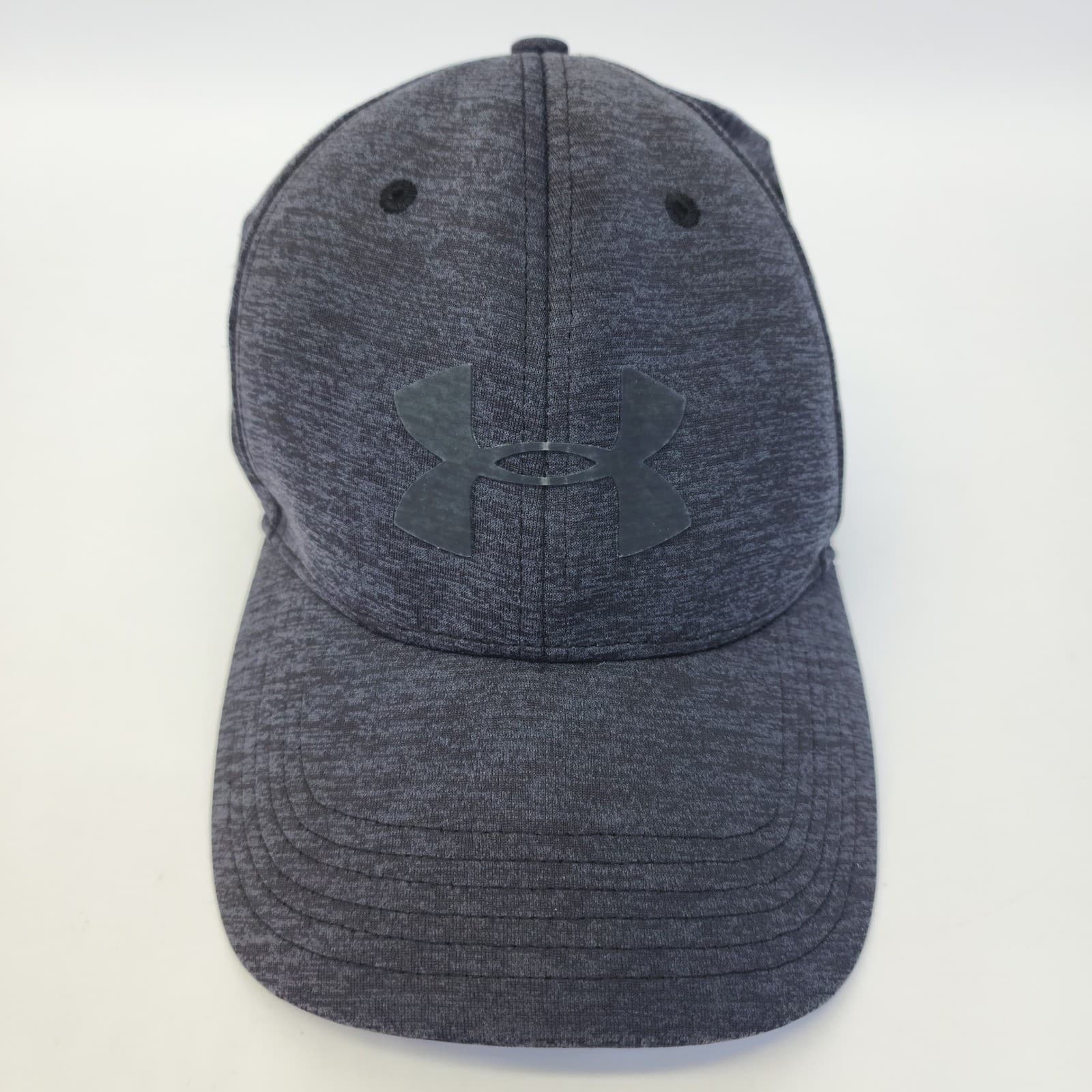 Under Armour Mens Blitzing Curved Brim Stretch Fit Hat Gray LG/XL Heathered Cap - Thumbnail 2
