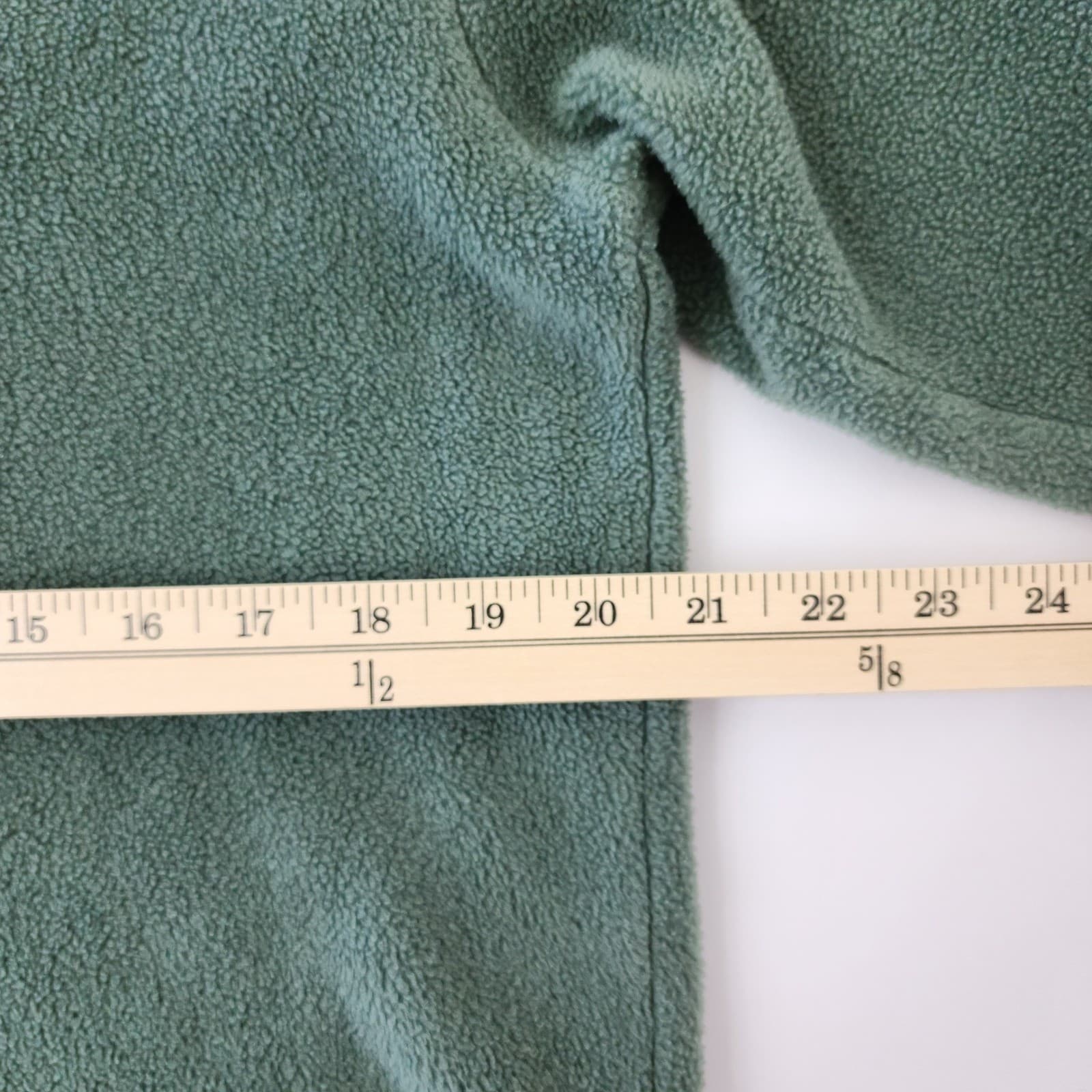 VTG North Crest Spirit of Adventure Green Fleece V-Neck Pullover Sweater Men's M - Thumbnail 5