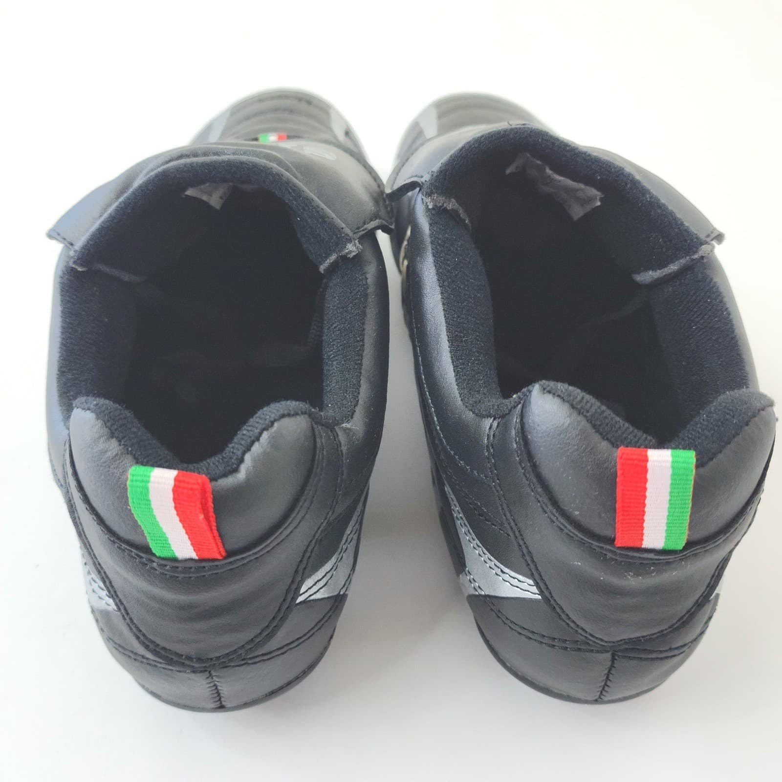 Sport Men's Soccer Cleats Black Silver Italian Flag Firm Ground Shoes Size 10 - Thumbnail 3