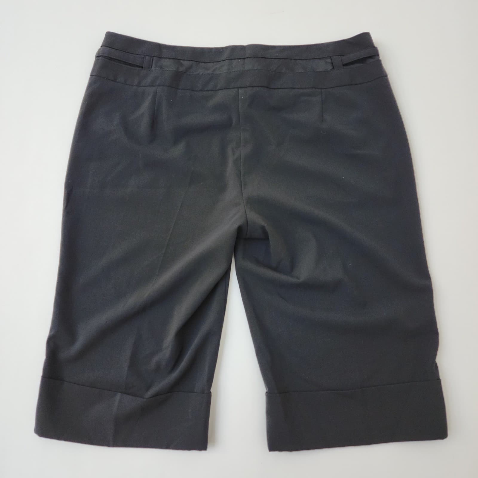 FYLO by NYLON Black Bermuda Shorts Gold Horsebit Detail Size 14 Cuffed Dressy - Thumbnail 6