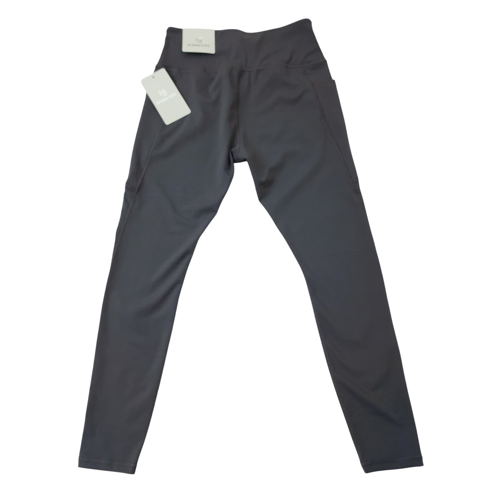 In Good State Womens Gray High Waisted Athletic Leggings with Pockets Size M - Thumbnail 3