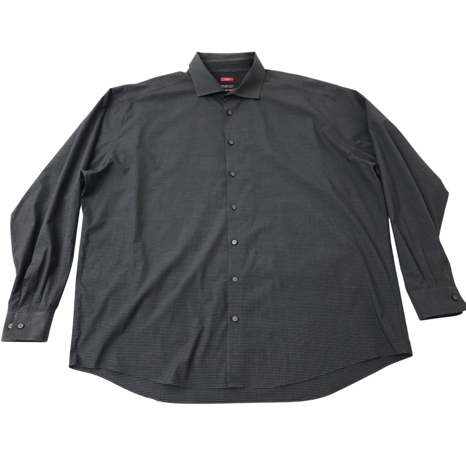 Awearness Kenneth Cole Dress Shirt Mens 20 38/39 Tall Slim Fit Non-Iron Check