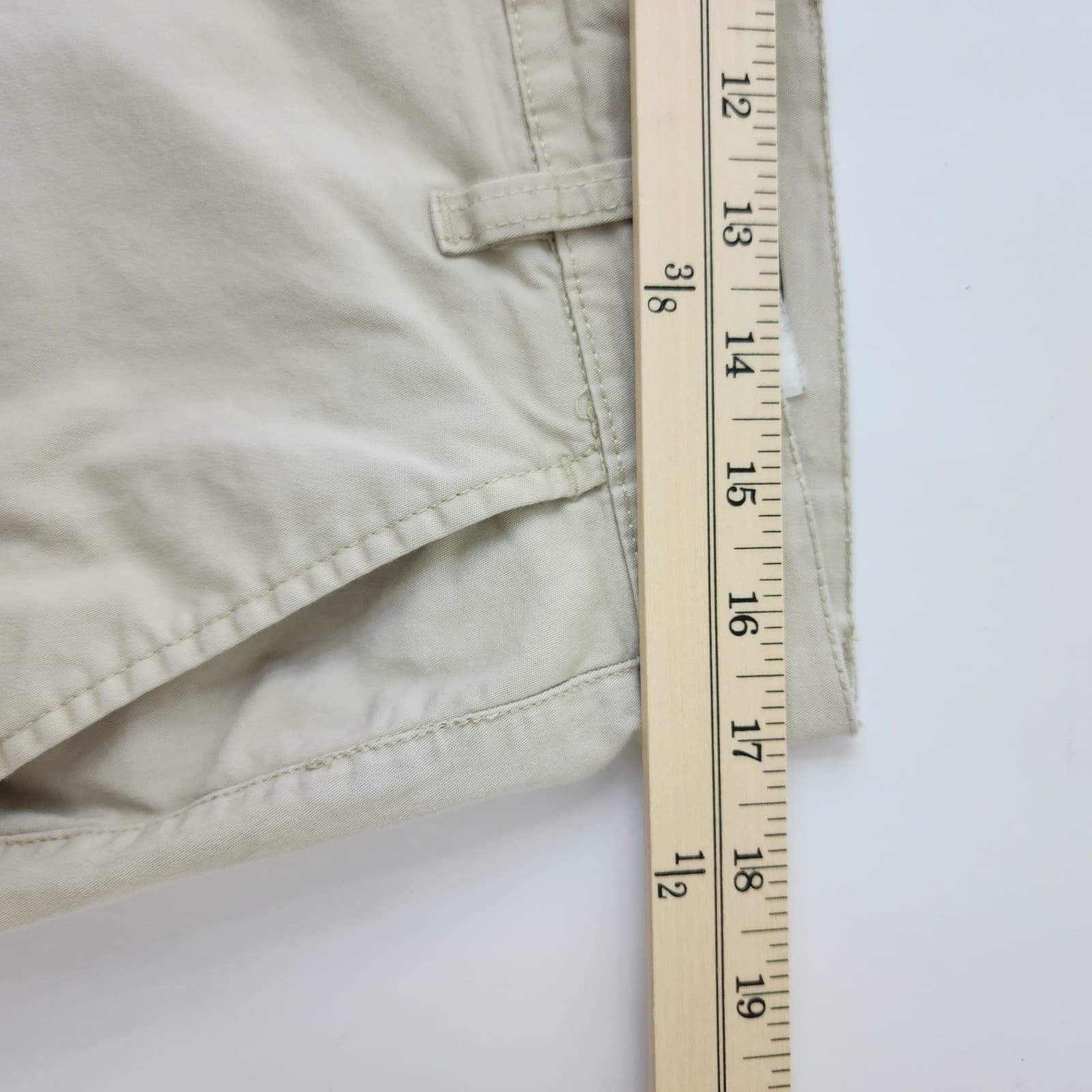 Kenneth Cole New York Mens Chino Shorts Beige Stone Size 32 Flat Front Cotton - Thumbnail 6