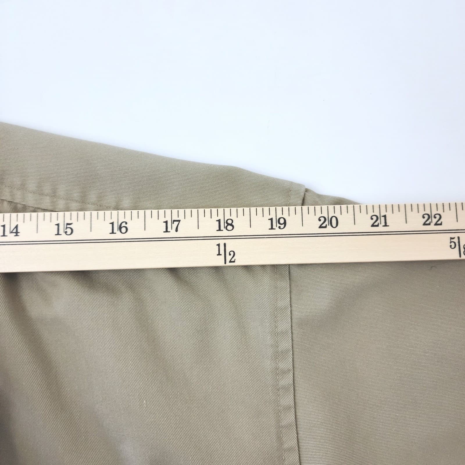 Craftsman Mens Khaki Short Sleeve Button Down Work Shirt Size M 38-40 Tan Twill - Thumbnail 5