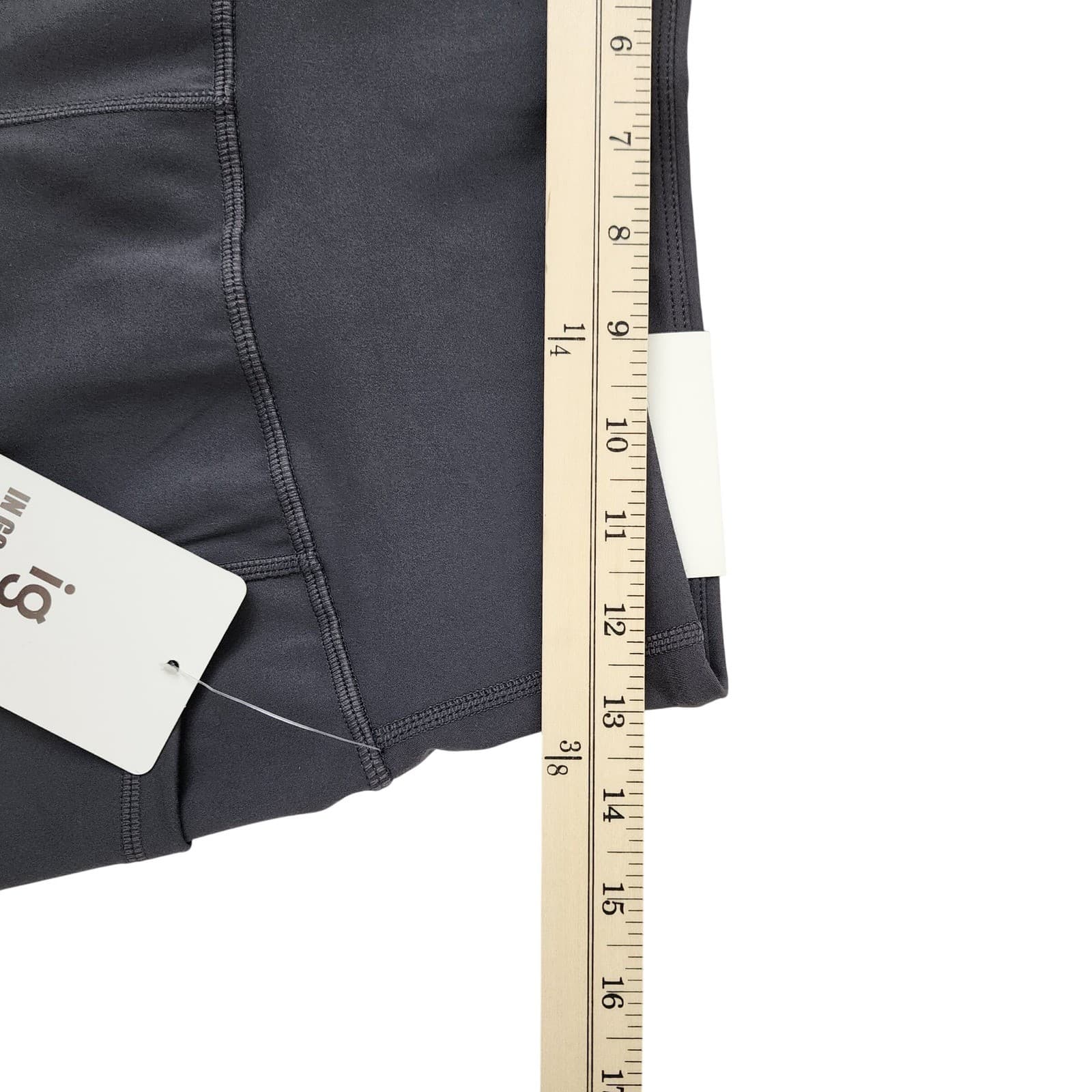 In Good State Womens Gray High Waisted Athletic Leggings with Pockets Size M - Thumbnail 4