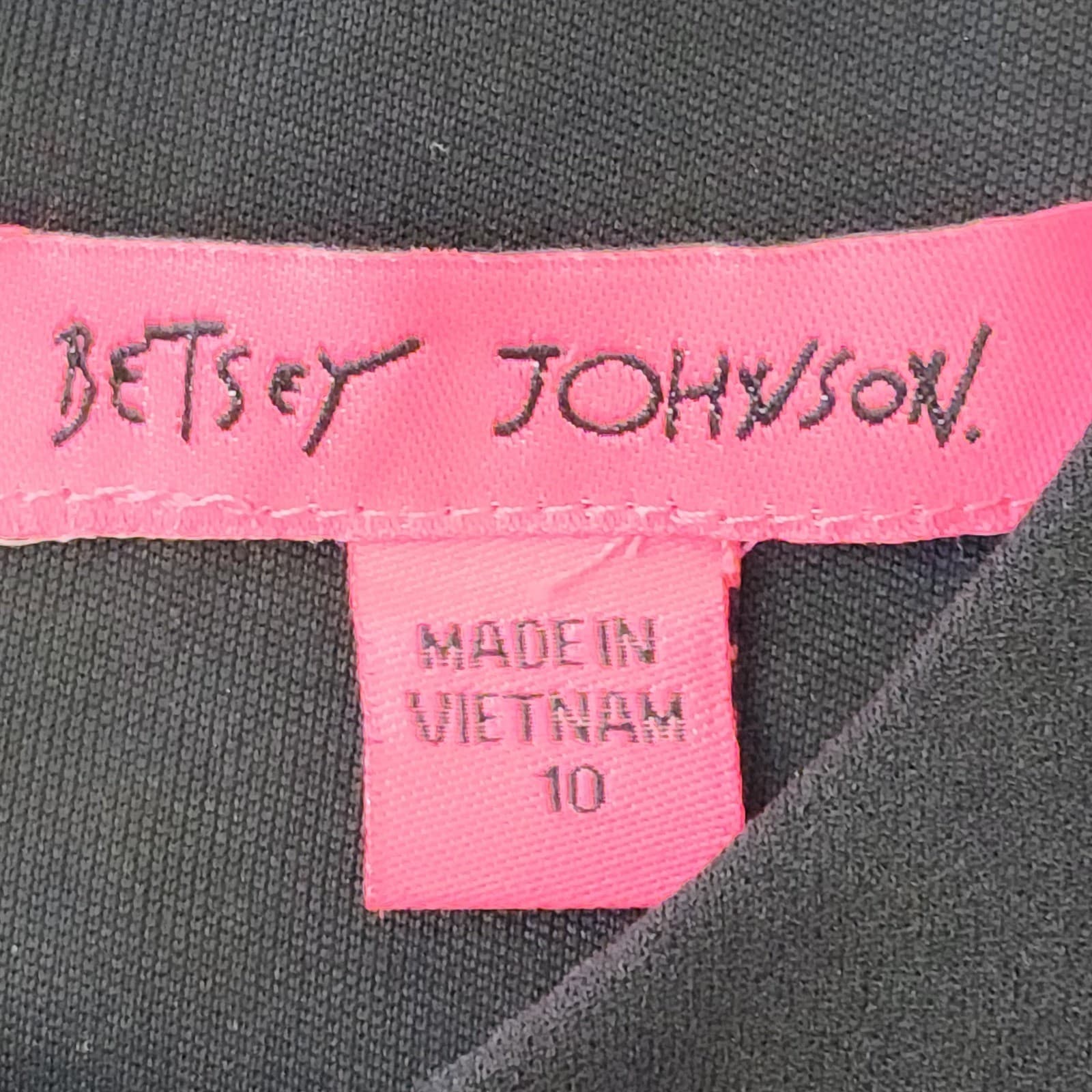 Betsey Johnson Black Sheath Dress Short Sleeve Puff Shoulder FJ05K10 Size 10 NEW - Thumbnail 6