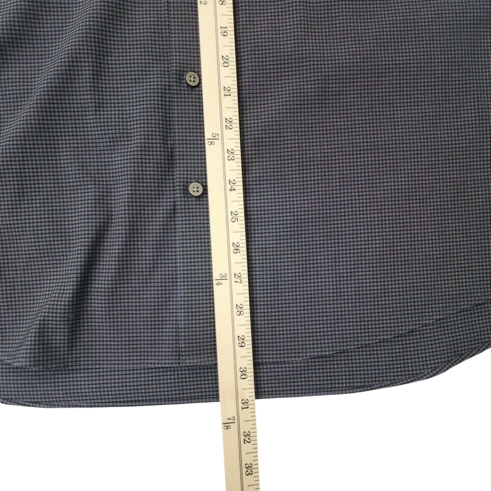 Awearness Kenneth Cole Dress Shirt Mens 20 38/39 Tall Slim Fit Non-Iron Check - Thumbnail 3