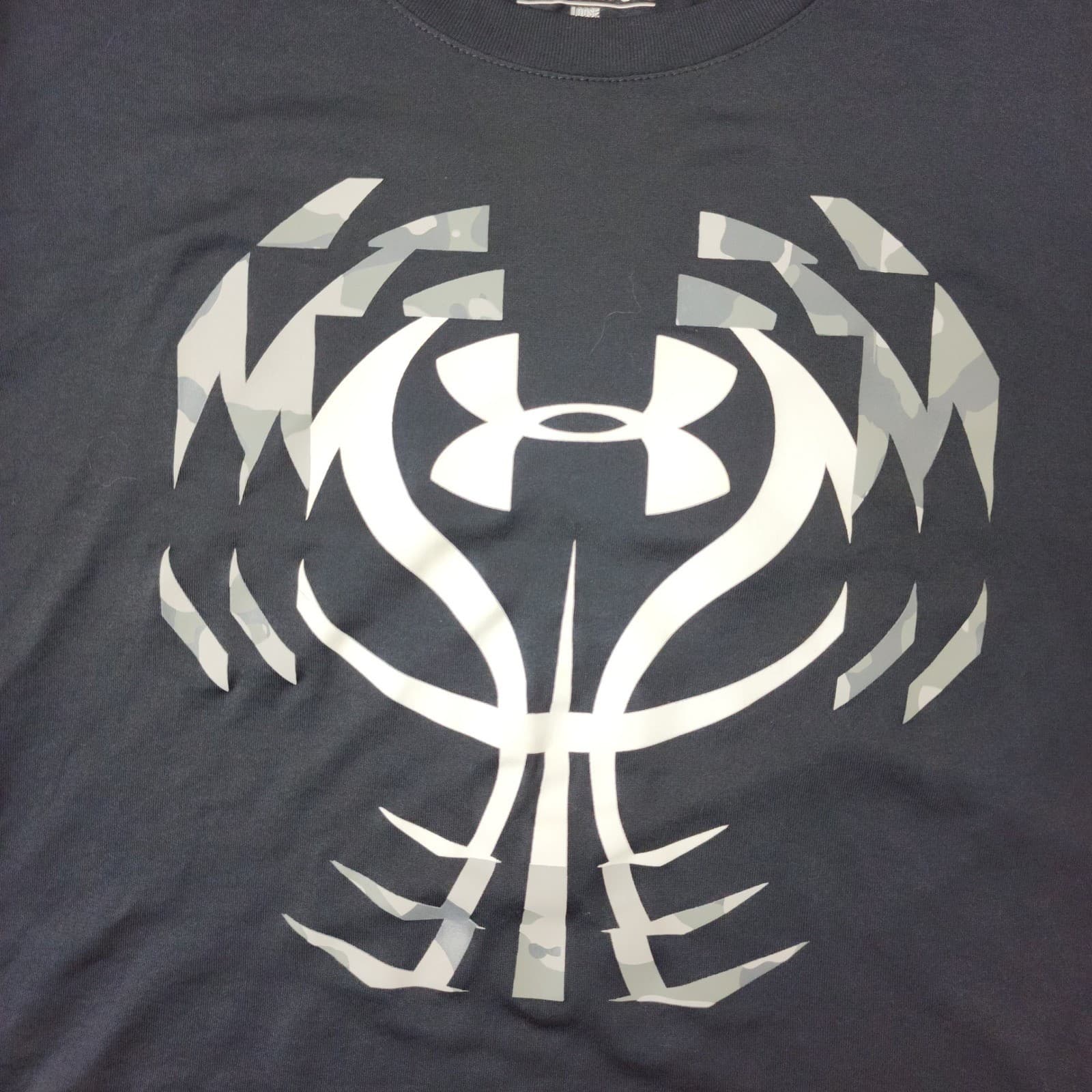 Under Armour Mens HeatGear Basketball Graphic T-Shirt Gray Loose Fit Large - Thumbnail 8