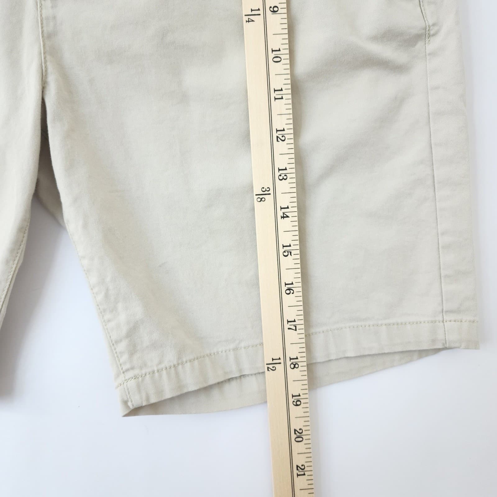 Kenneth Cole New York Mens Chino Shorts Beige Stone Size 32 Flat Front Cotton - Thumbnail 5