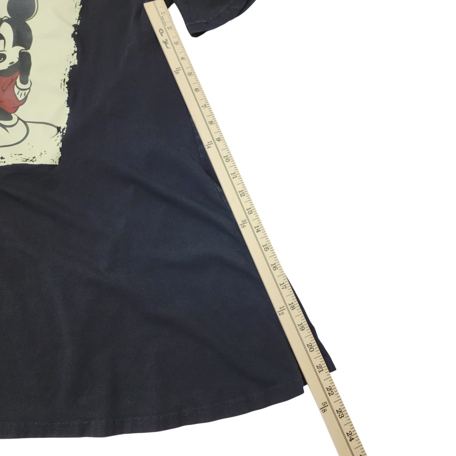 The Couple FG Mickey Mouse Cold Shoulder Flutter Sleeve Graphic Dress Navy Blue - Thumbnail 7