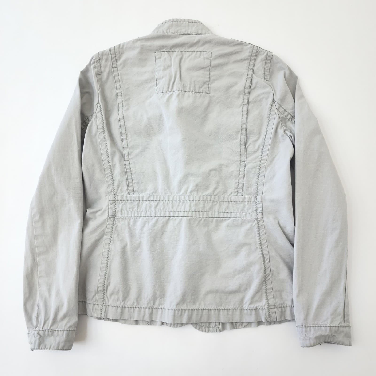 Eddie Bauer Womens Medium Gray Ripstop Utility Military Safari Jacket Pockets - Thumbnail 8