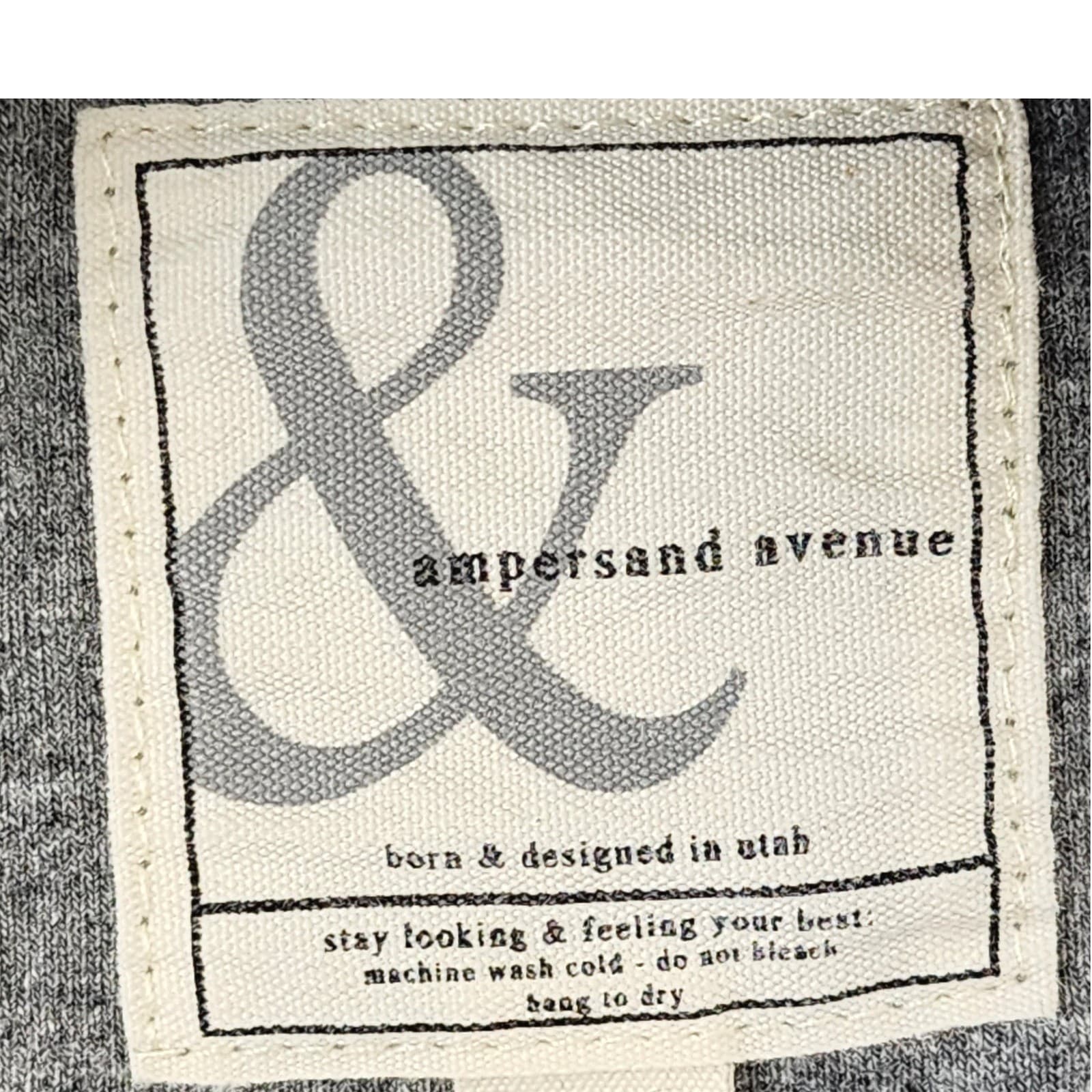 Ampersand Avenue Gray Black Floral Botanical Crewneck Sweatshirt XS Pullover - Thumbnail 5