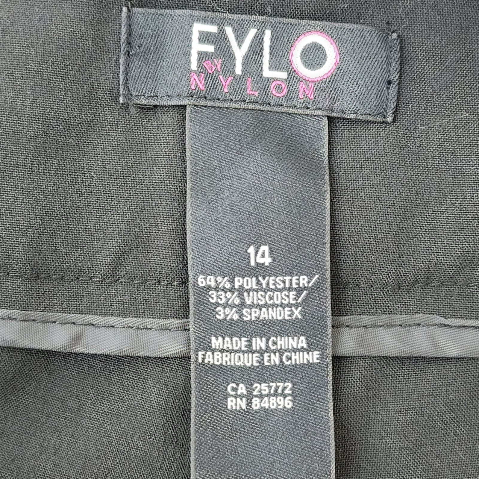 FYLO by NYLON Black Bermuda Shorts Gold Horsebit Detail Size 14 Cuffed Dressy - Thumbnail 5