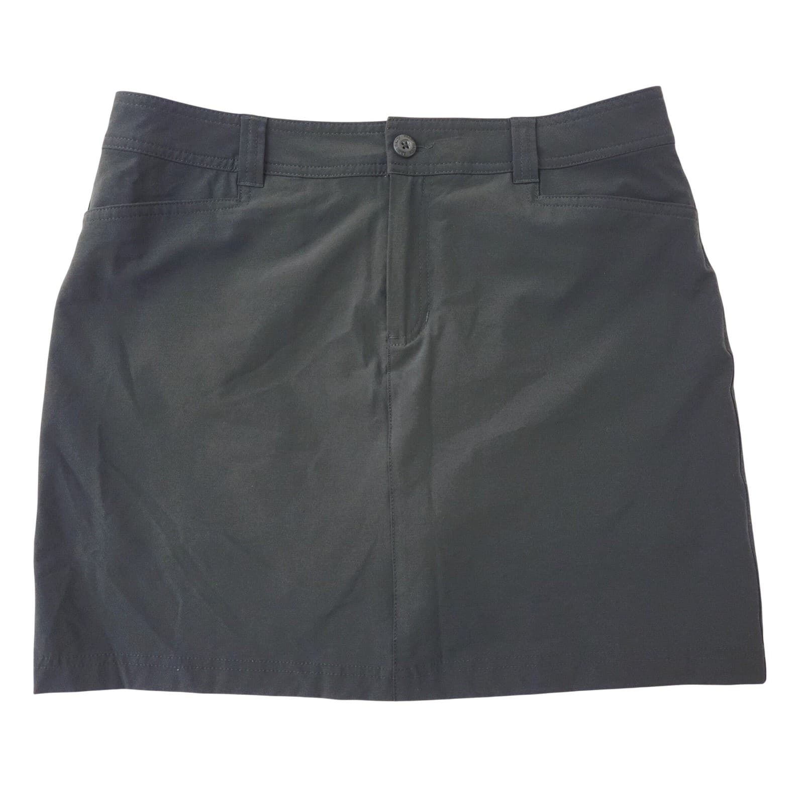 Eddie Bauer Travex Women's 10 Black Outdoor Hiking UPF 50 Skort Stretch Mini