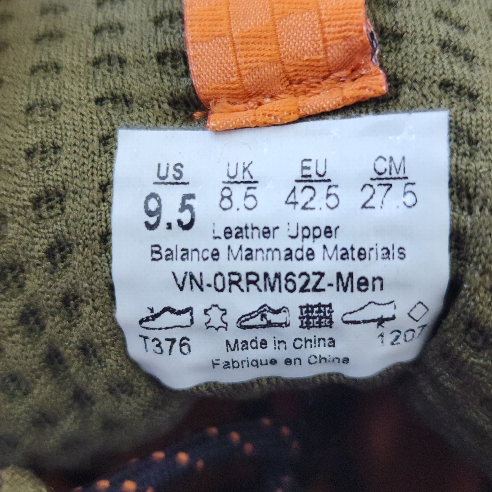 Vans LXVI Graph Olive Brown Suede High Top Sneakers VN-0RRM62Z Men's 9.5 - Thumbnail 7