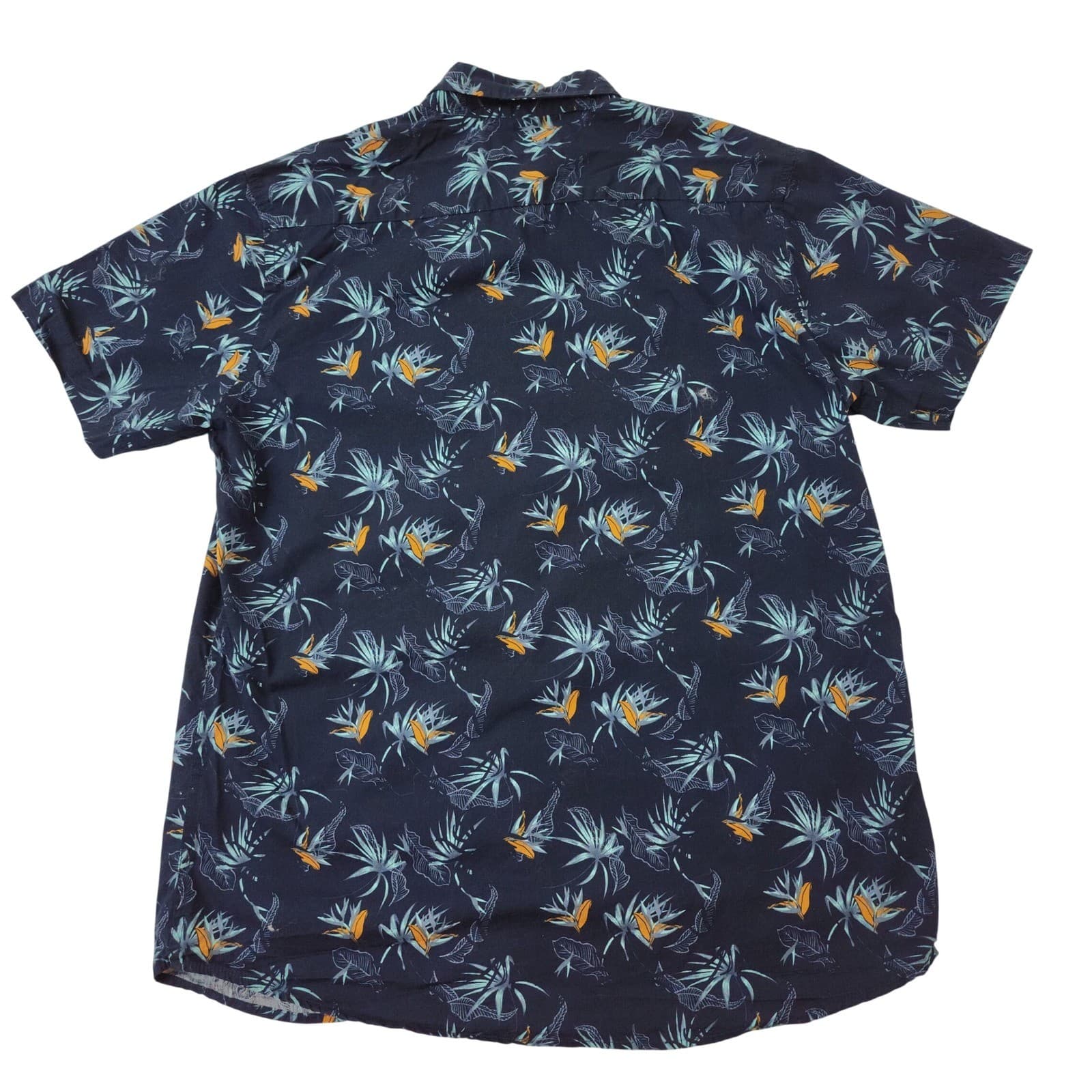 Molokai Surf Co Teens Large Navy Blue Tropical Bird of Paradise Button Up Shirt - Thumbnail 8