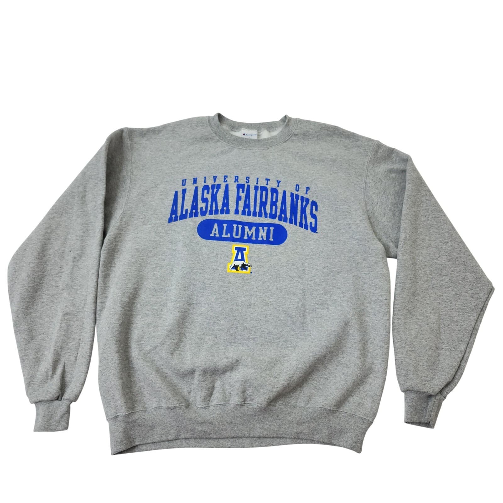 Champion University of Alaska Fairbanks Alumni Sweatshirt Gray Mens Large UAF