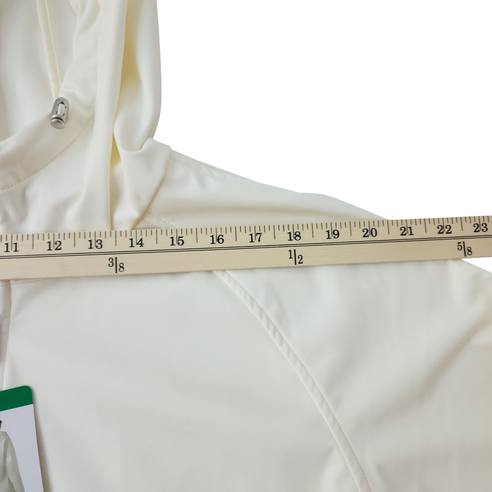 32 Degrees Heat Womens XL Full Zip Hooded Jacket Cream White Lightweight NWT - Thumbnail 5