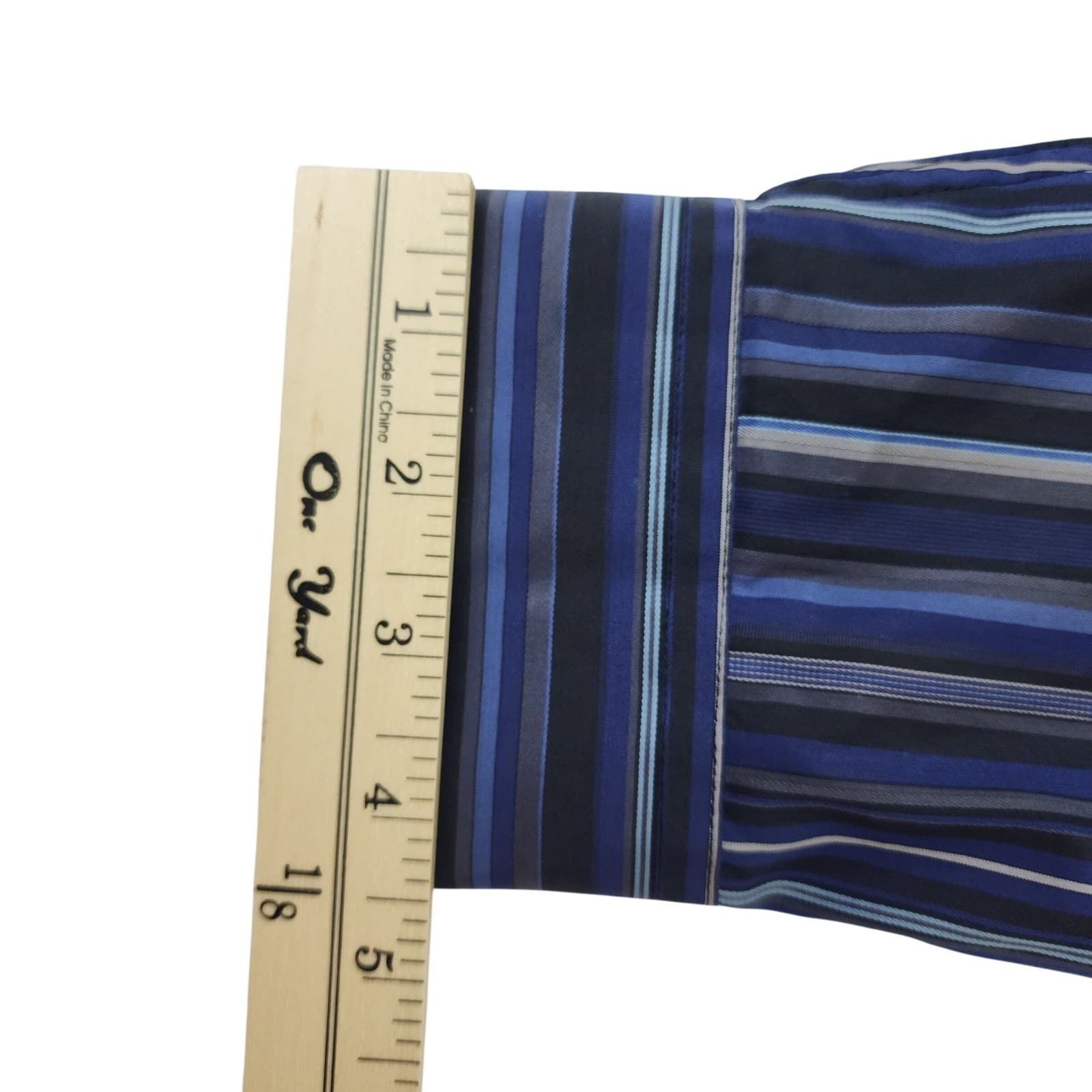 INC International Concepts Mens XXL Blue Striped Long Sleeve Button Up Shirt - Thumbnail 7