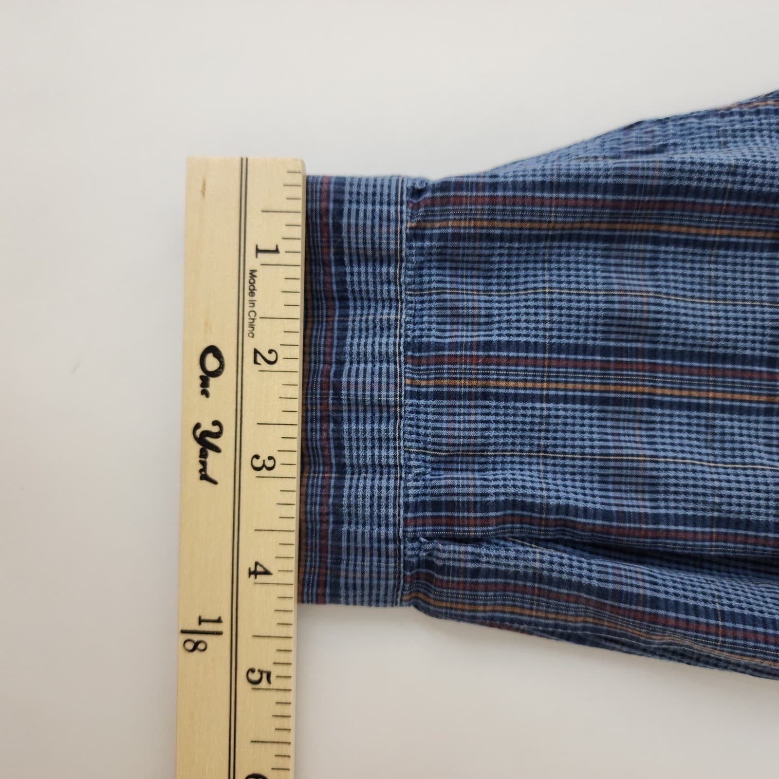 Columbia Mens Large Blue Plaid Long Sleeve Button Down Shirt Outdoor Hiking L - Thumbnail 6