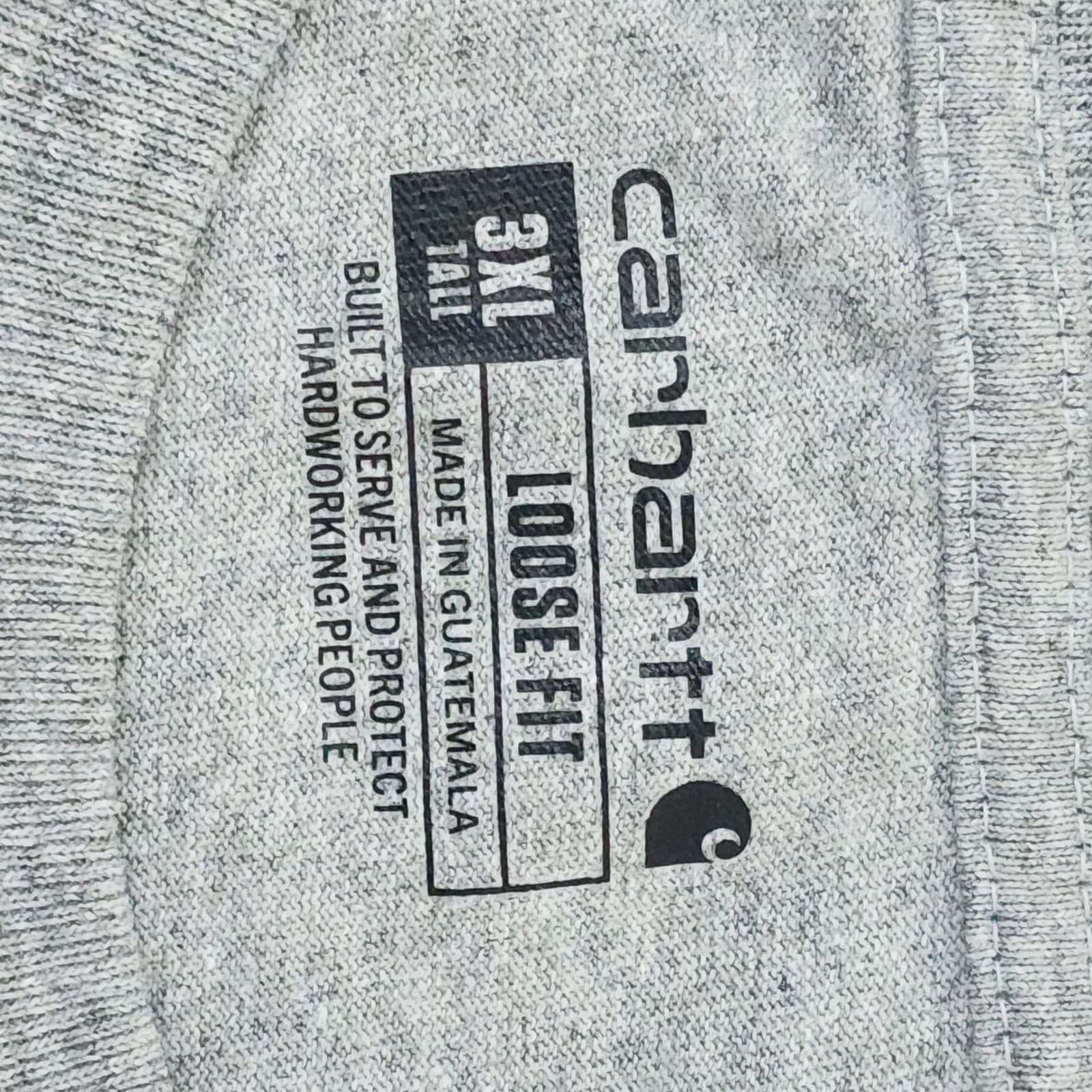 Carhartt Mens 3XL Tall Gray Loose Fit Short Sleeve Pocket T-Shirt Heavyweight NW - Thumbnail 2