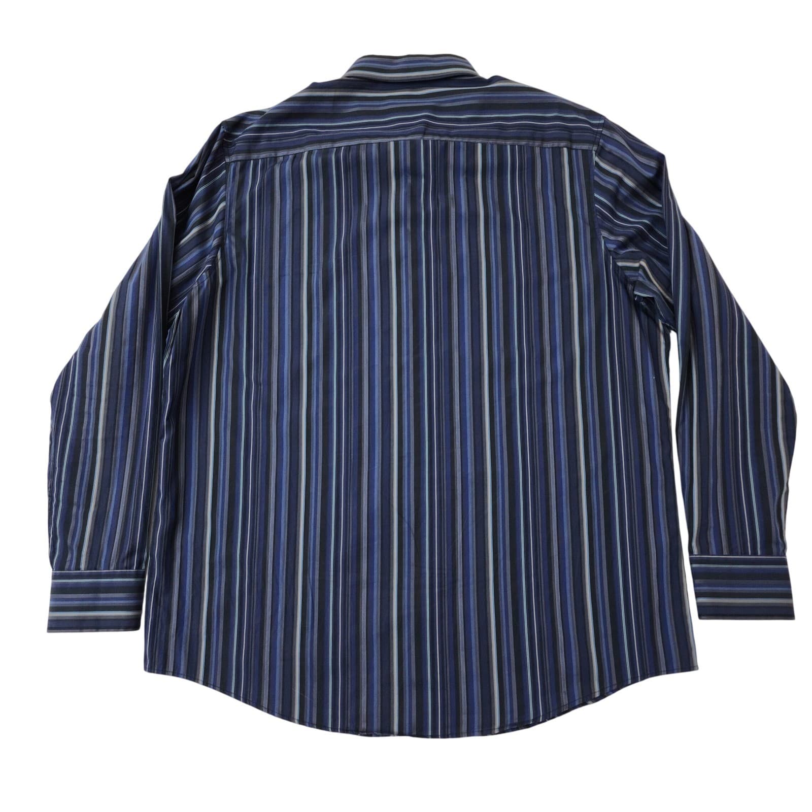INC International Concepts Mens XXL Blue Striped Long Sleeve Button Up Shirt - Thumbnail 8